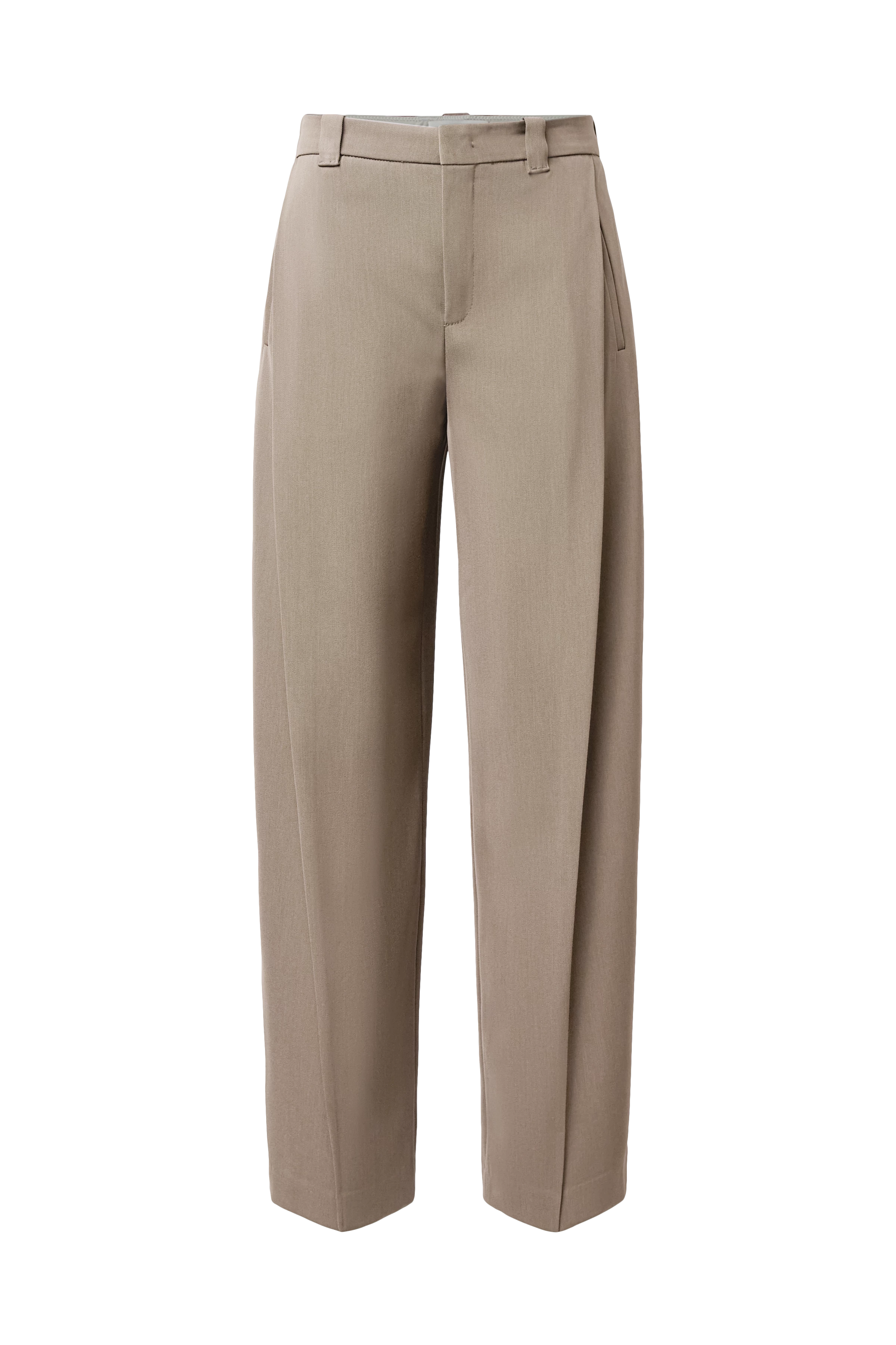 UNPACK - Trousers in techno twill - women - beige - Freisteller Frontansicht