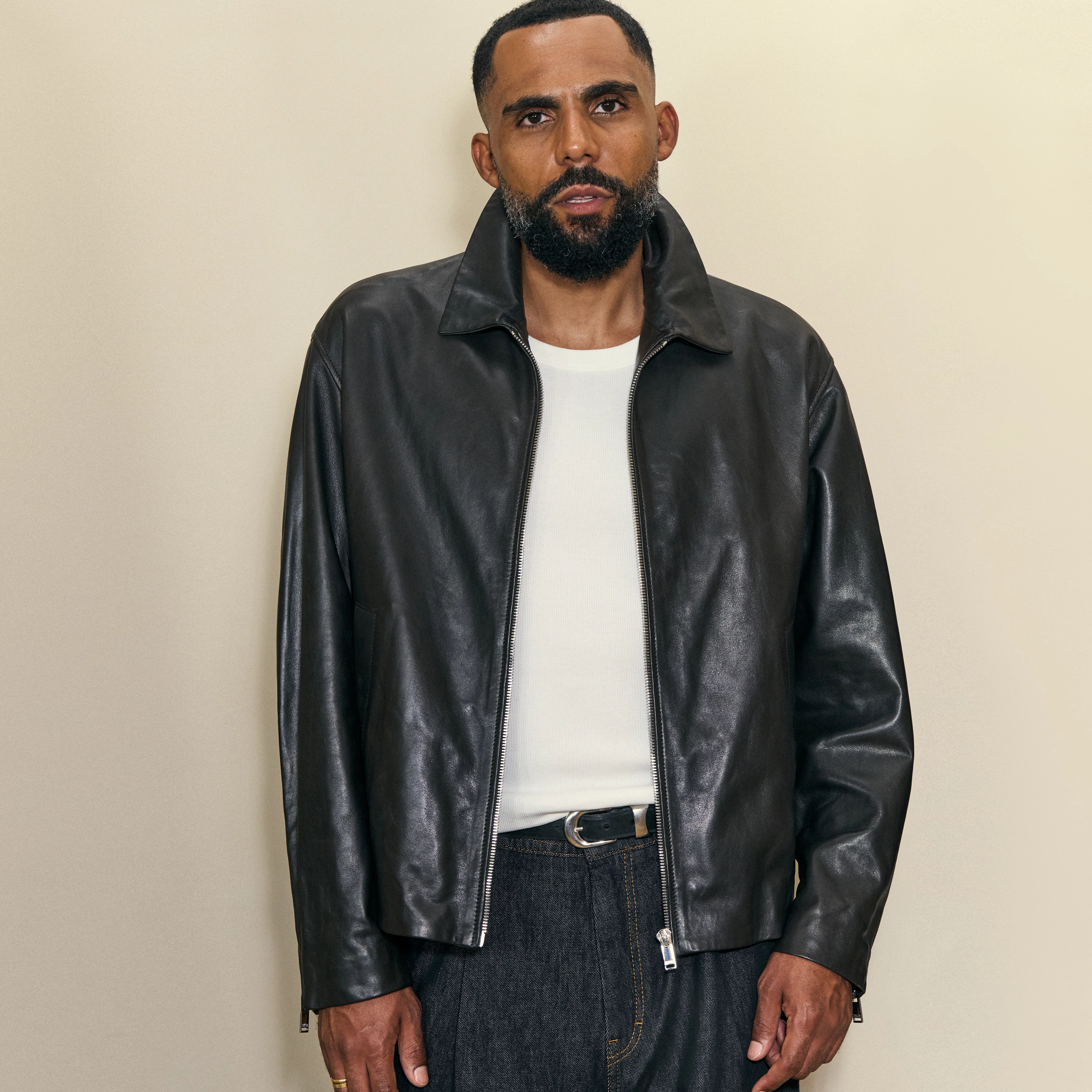 RIKKO - Relaxed Fit pure leather jacket - men - brown
