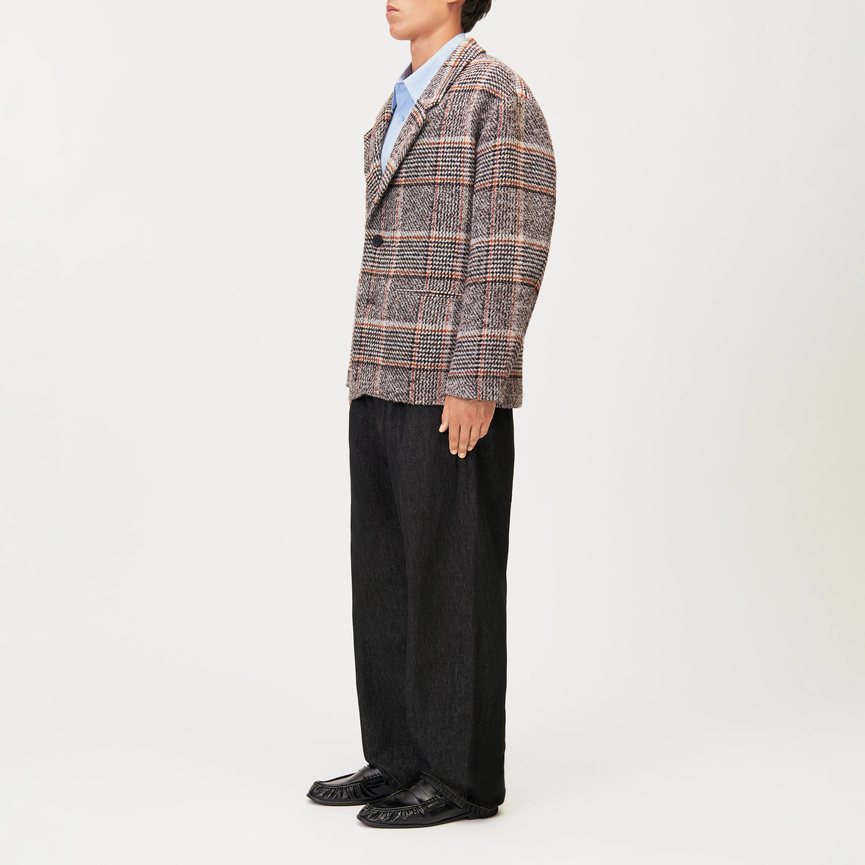 MADIM_2 - Oversized blazer in heavy fabric - men - brown - Seitenansicht