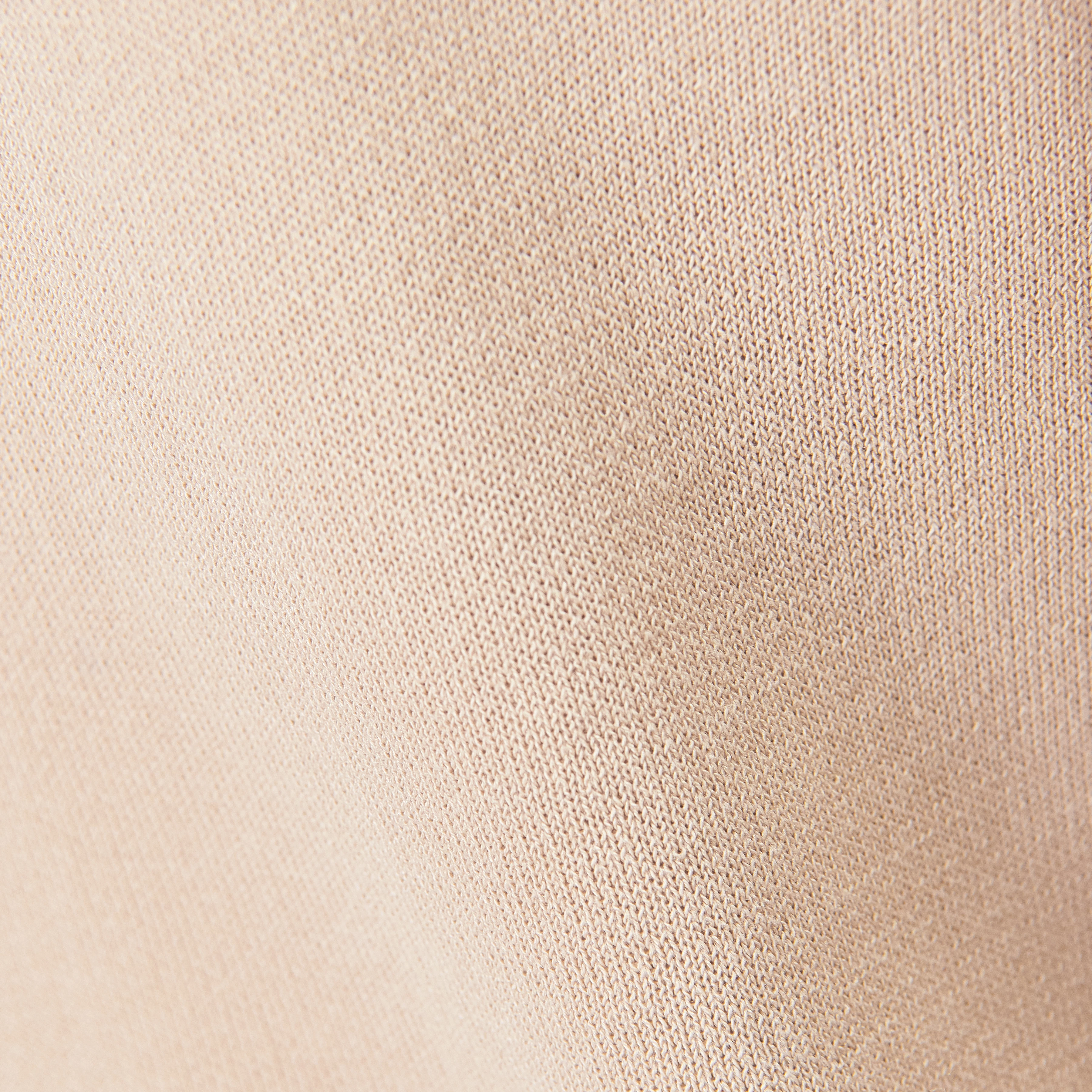 TARVIK - Half-zip jumper with stand collar in pure wool - men - beige - Materialbild (B2C)