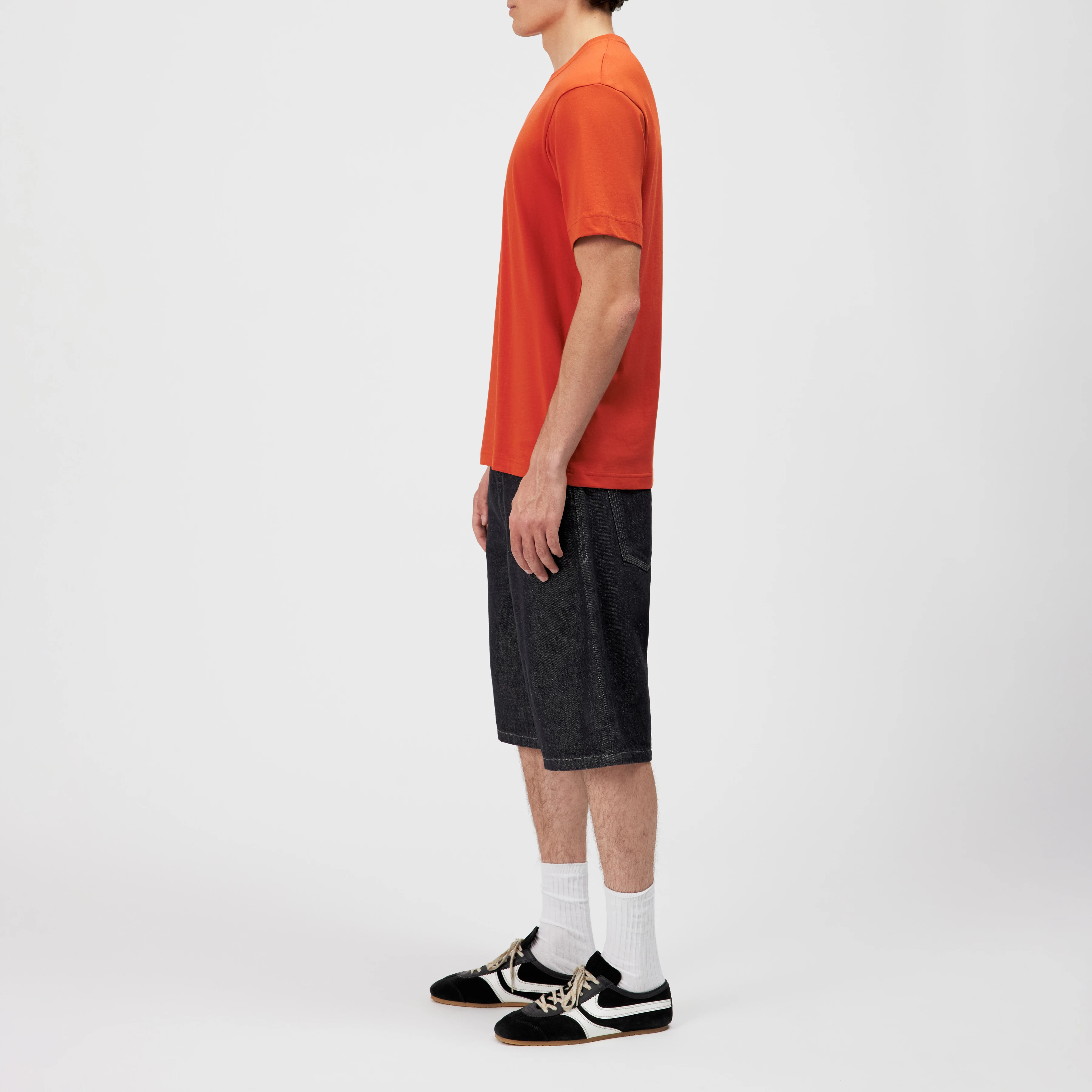 RAPHAEL - T-shirt in pure cotton - men - orange - Seitenansicht
