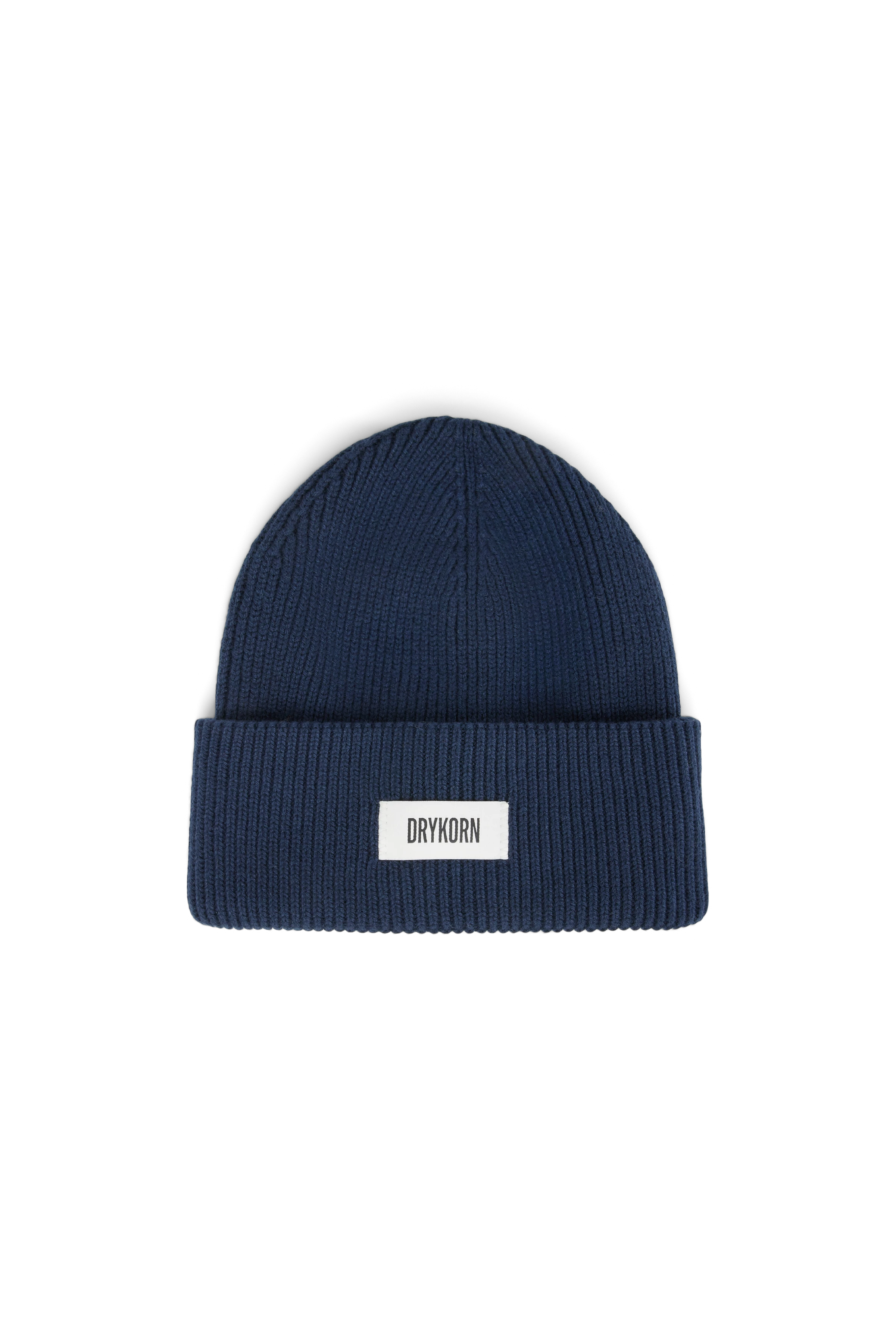LOAH_3 - Beanie in Baumwoll-Mix - Unisex - blau - Freisteller Frontansicht