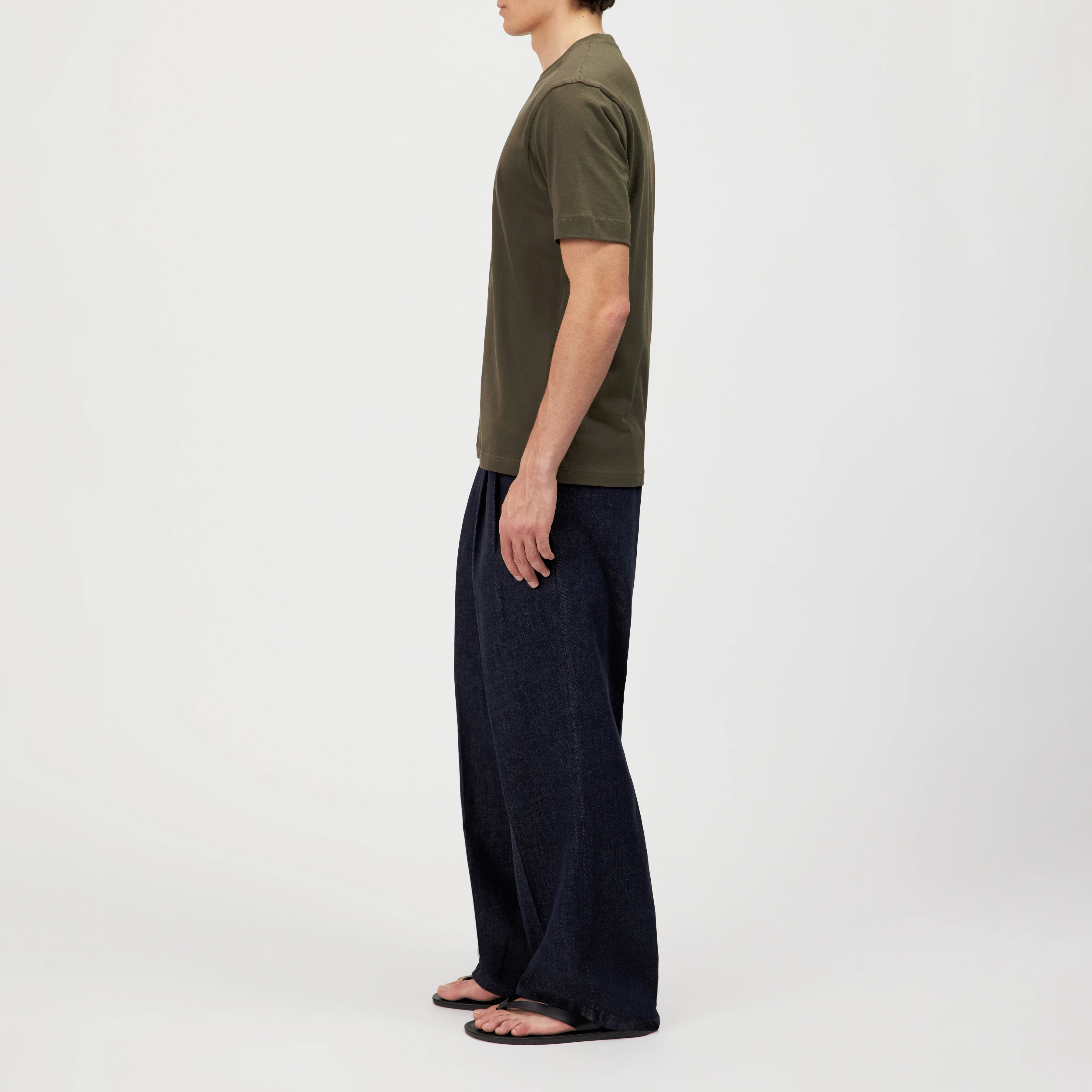 RAPHAEL - T-shirt in pure cotton - men - green - Seitenansicht