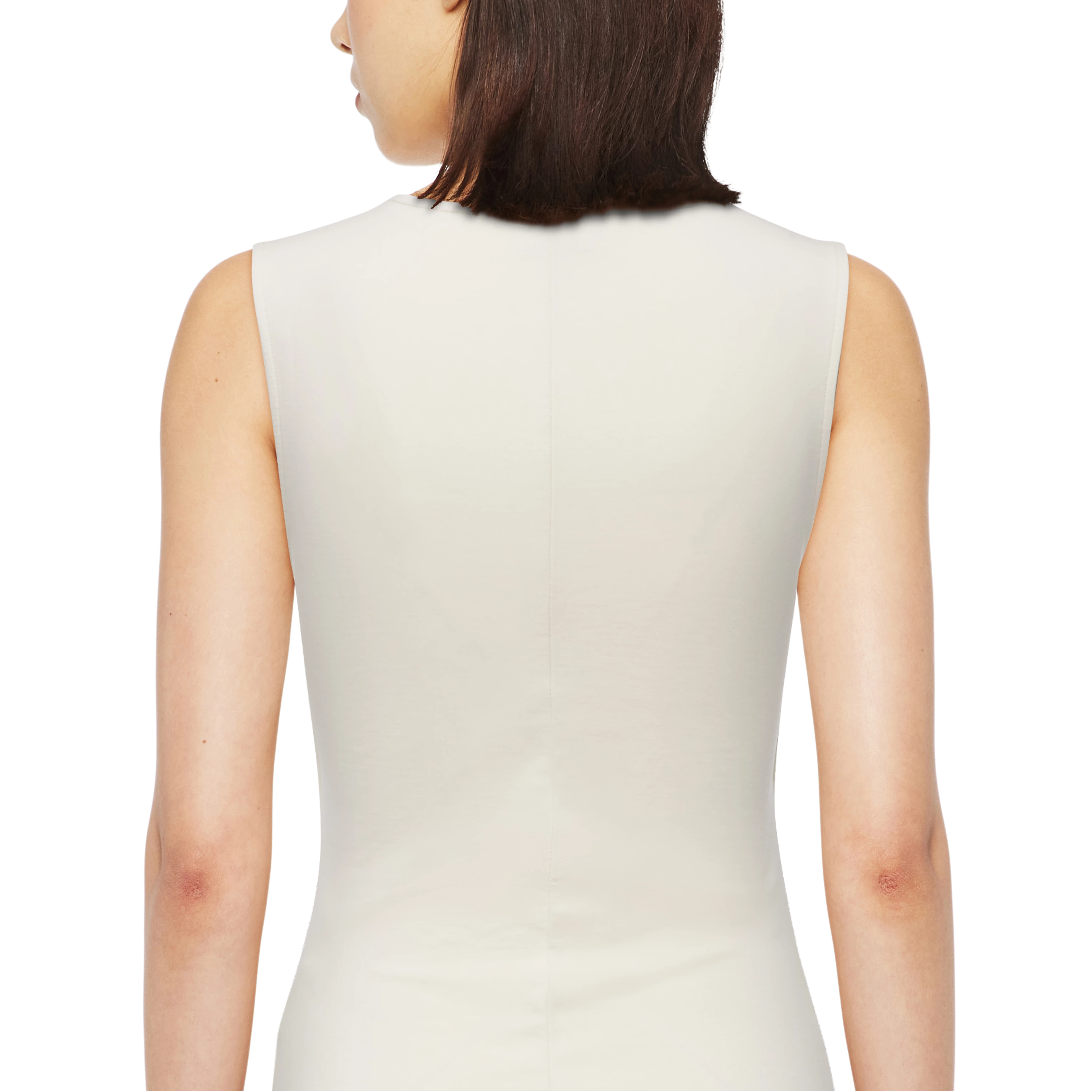 MERIAM - Jersey Top mit Raffung in Lyocell-Mix - Damen - beige - Detailansicht am Model