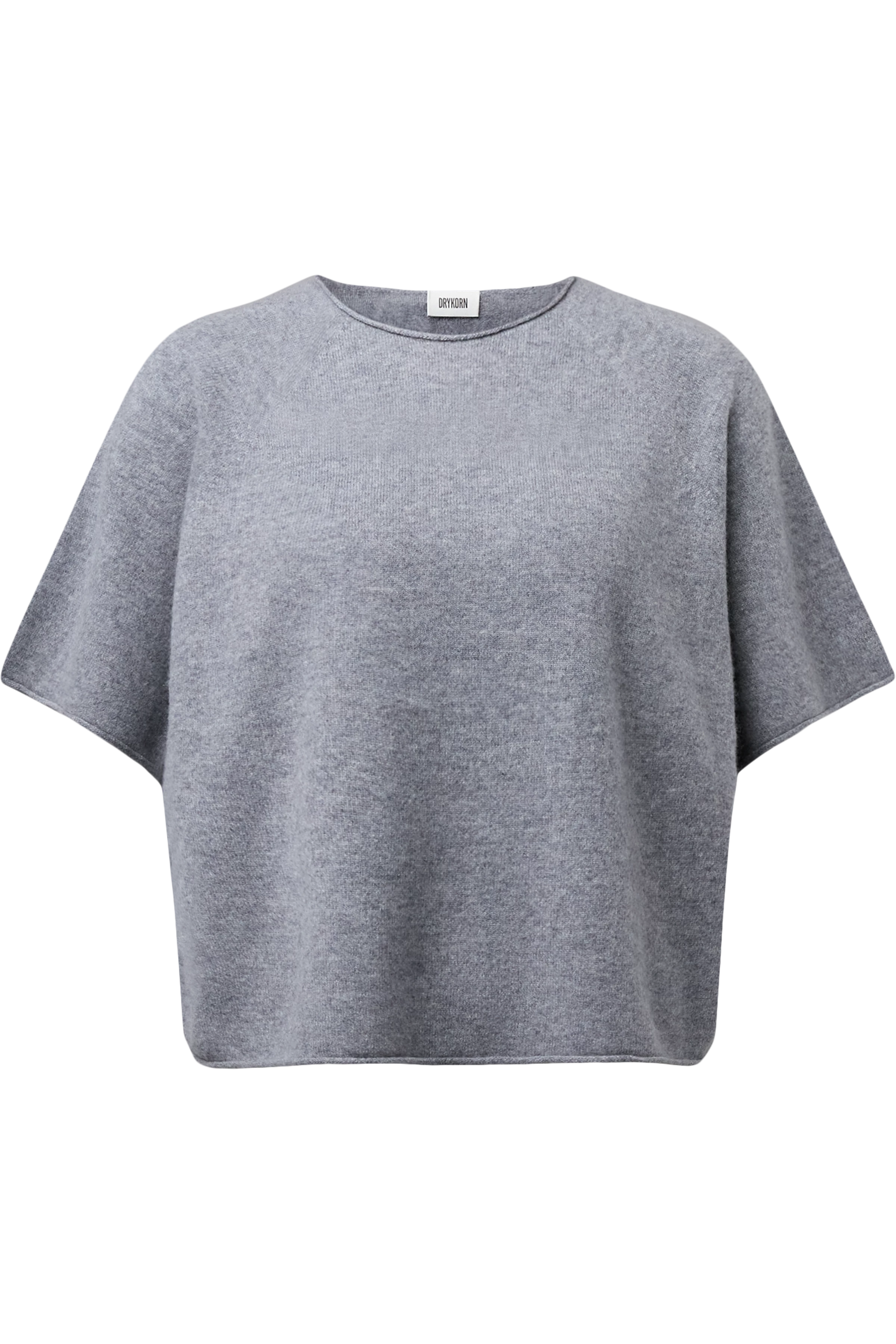 MOENY - Oversized pure cashmere knit T-shirt - women - grey - Freisteller Frontansicht