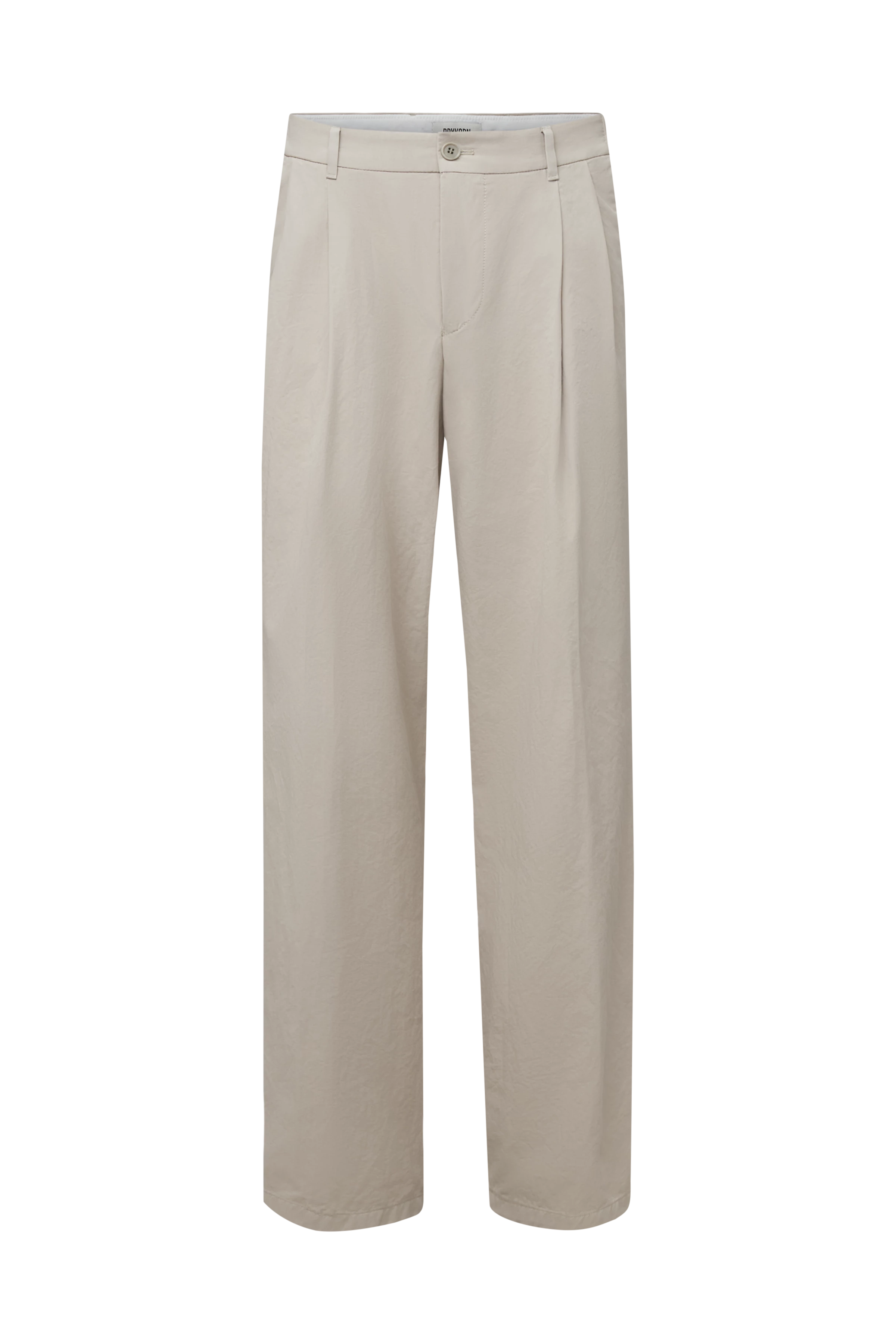 LEEK_WIDE - Relaxed fit pleated trousers in pure cotton - men - beige - Freisteller Frontansicht