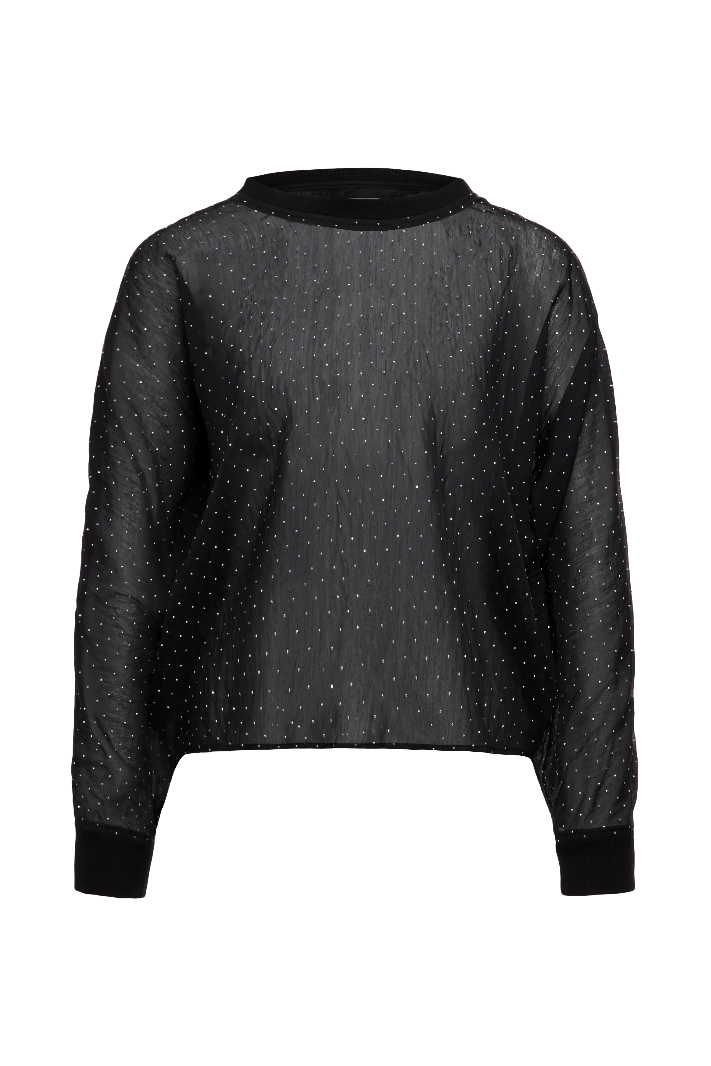 EDISAN - Sweatshirt in Lyocell-Mix - Damen - schwarz - Freisteller Frontansicht