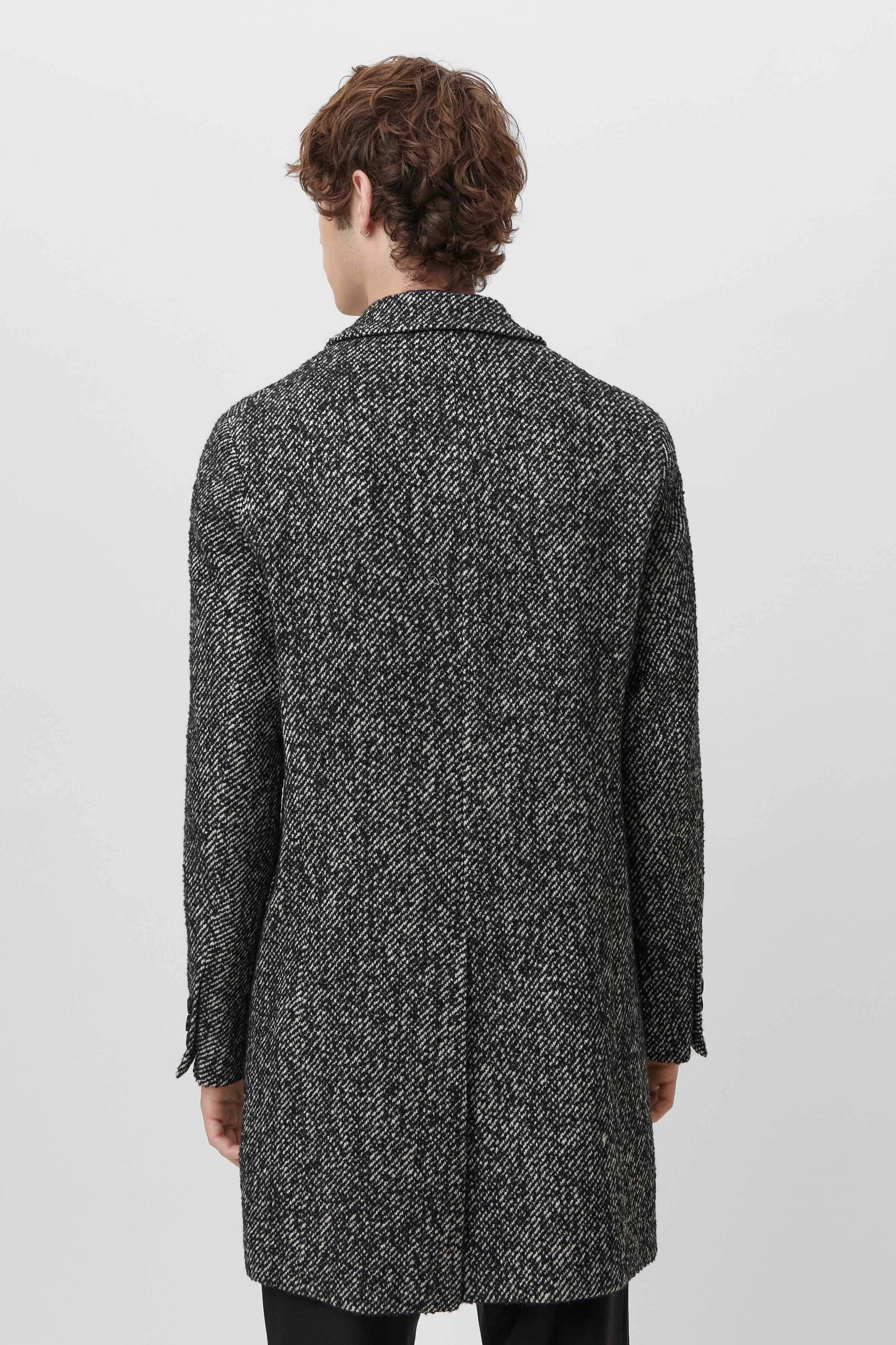 LUGO - Blazermantel in heavy Wolltwill - Herren - schwarz - Rückansicht