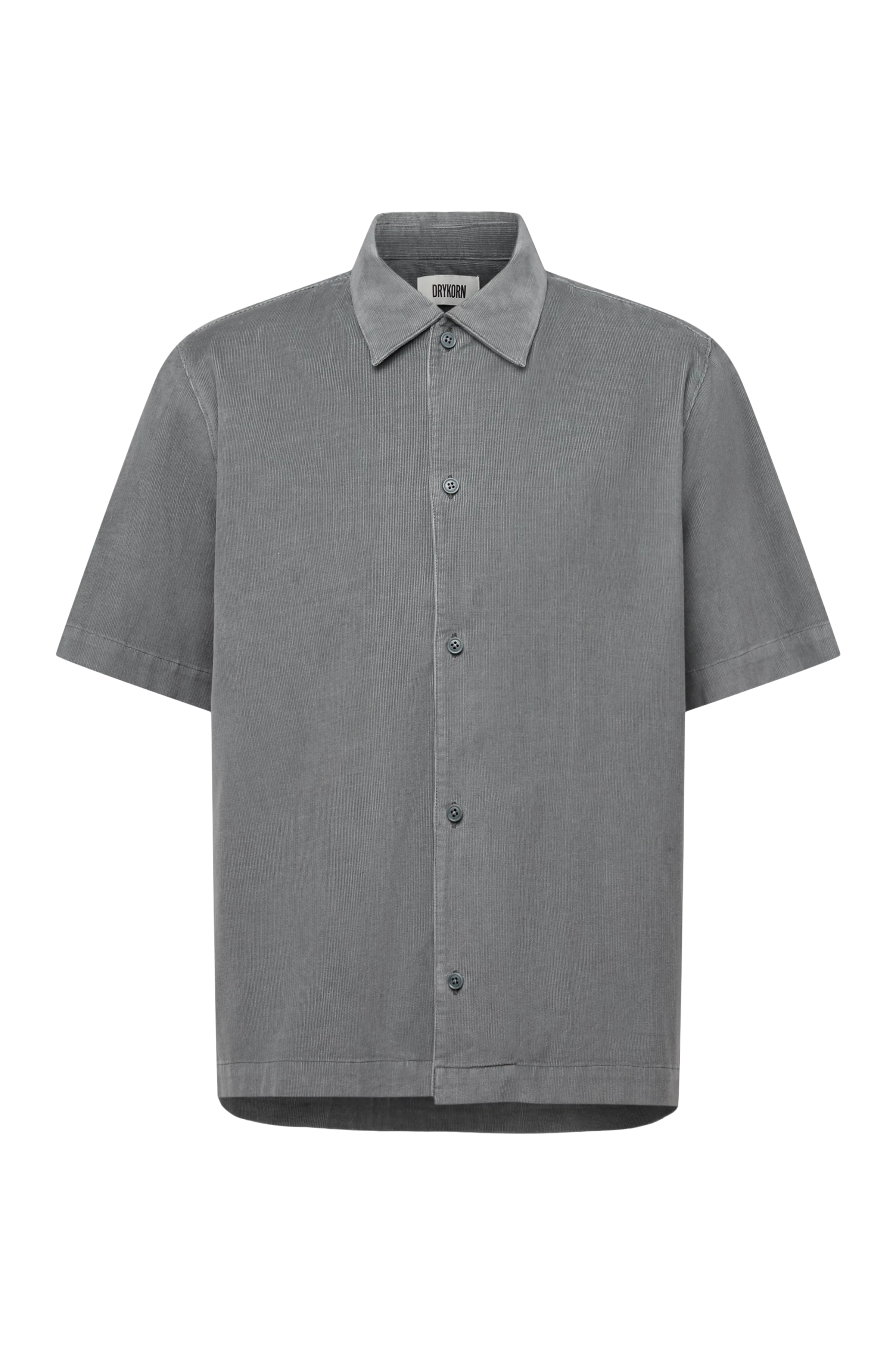 MERYN - Corduroy short-sleeve shirt - men - green - Freisteller Frontansicht