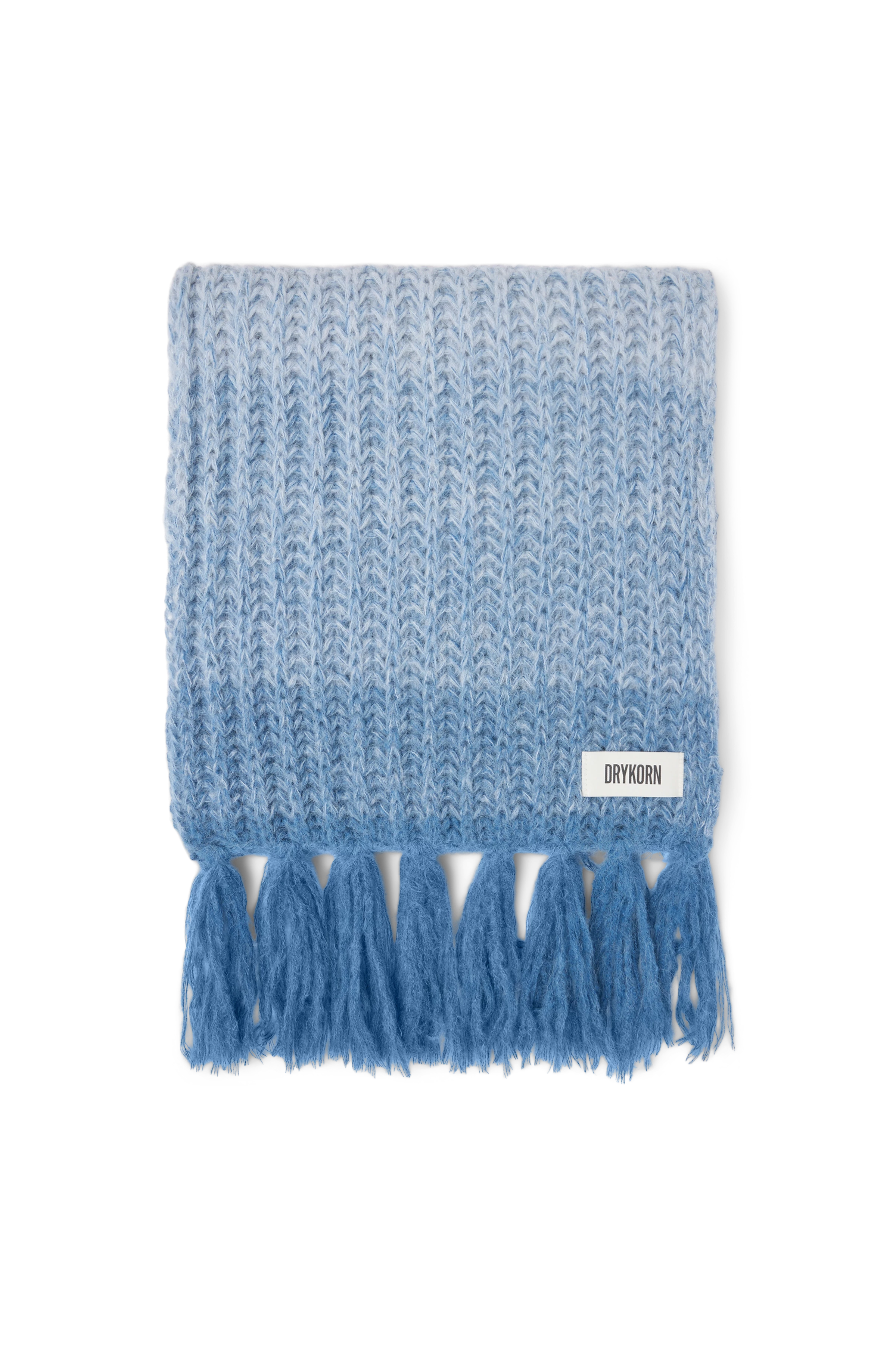RISHA - Sjaal van luxe suri-alpacamix - unisex - blauw - Freisteller Frontansicht