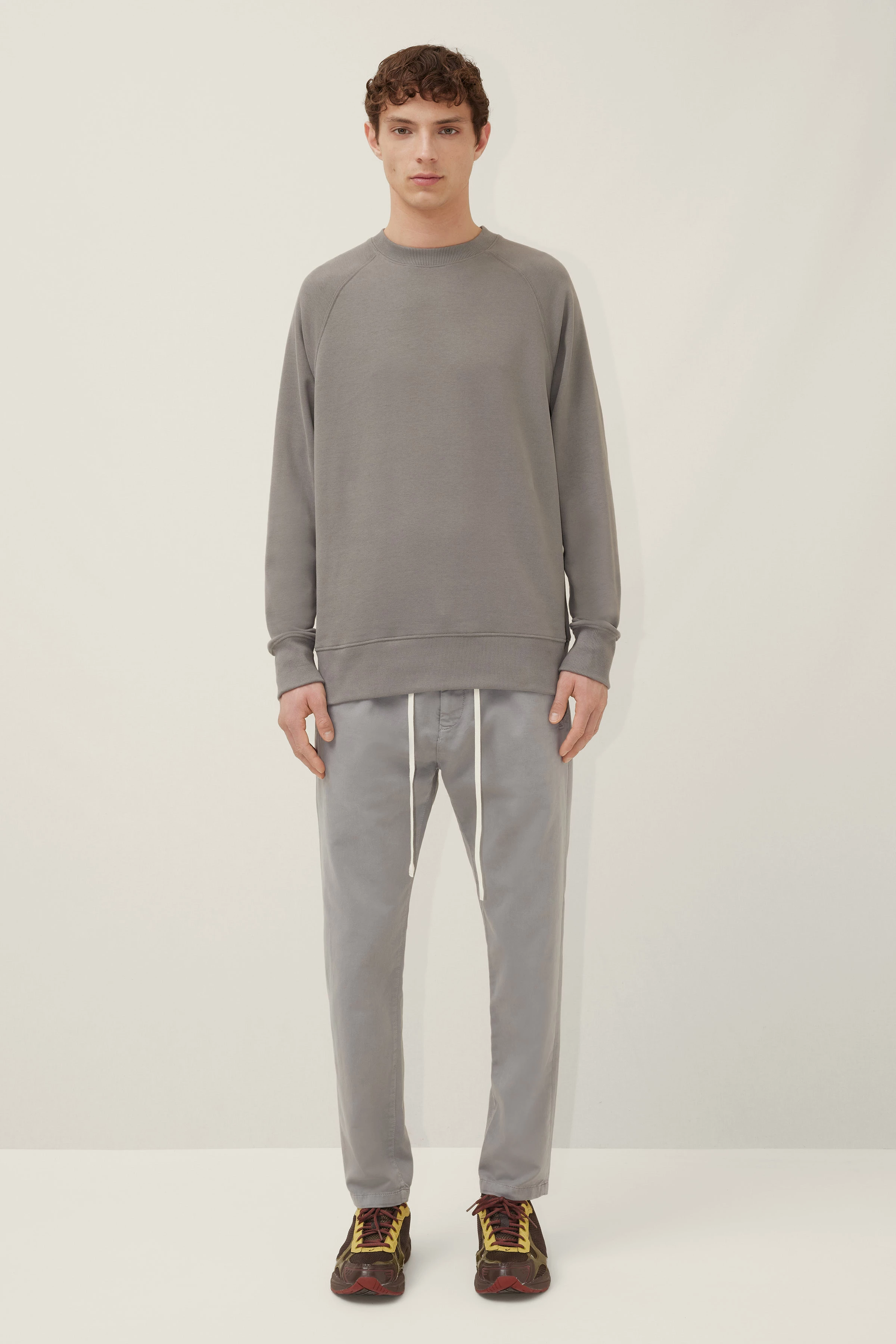 FLORENZ - Sweatshirt aus Baumwoll-Mix - Herren - grau - Ganzkörper-Frontansicht