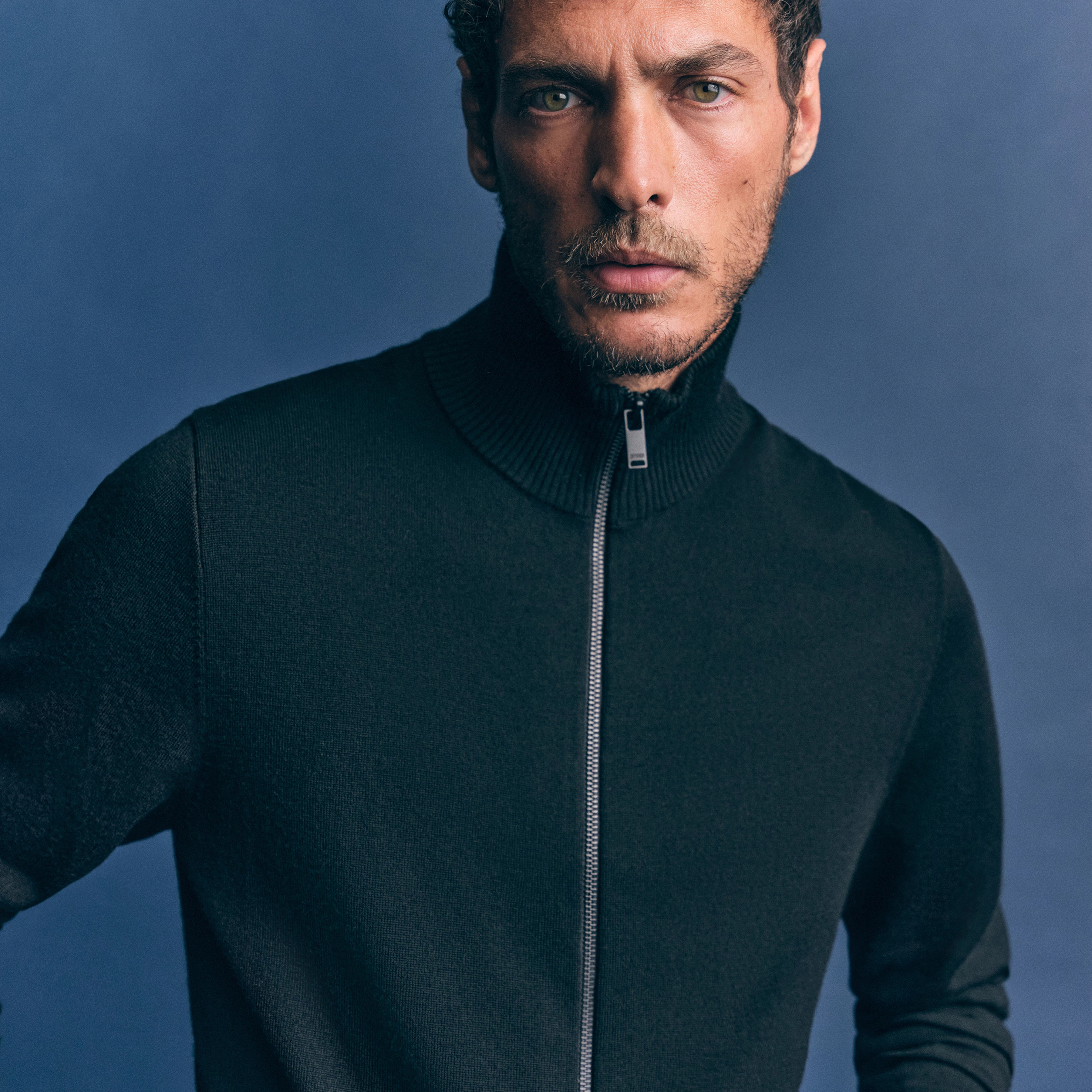 ANTONIO - Strickjacke in 100% Merinowolle - Herren - schwarz