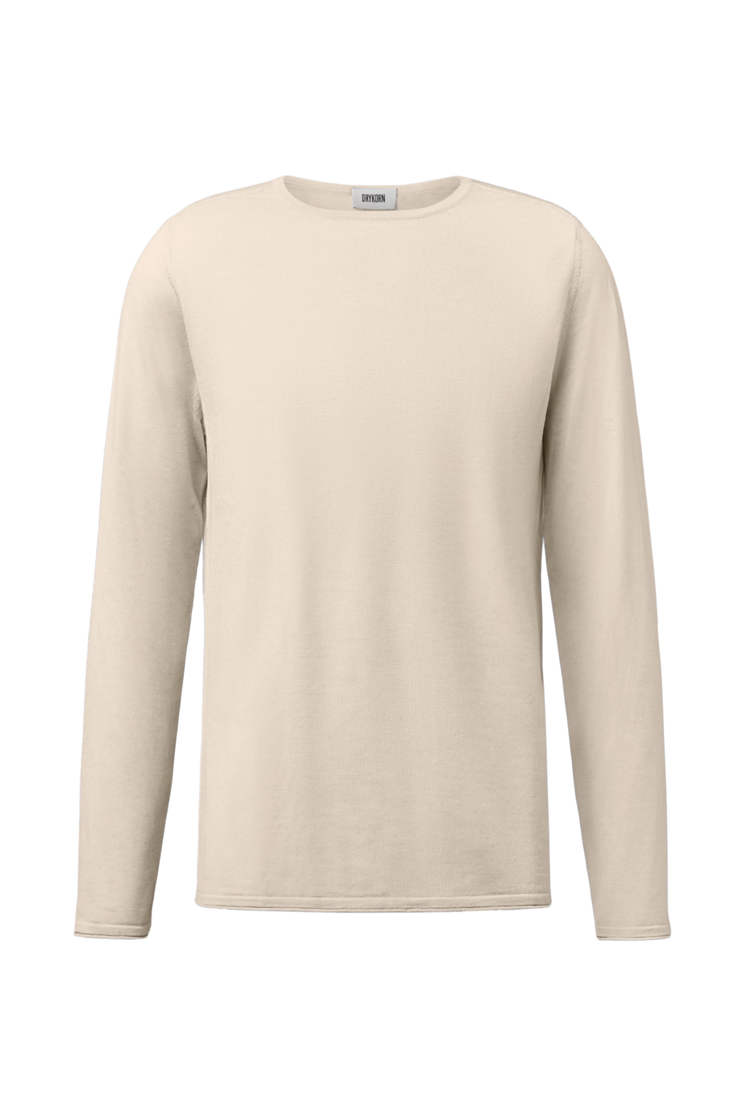 RIKONO - Fine merino wool knitted jumper - men - beige - Freisteller Frontansicht