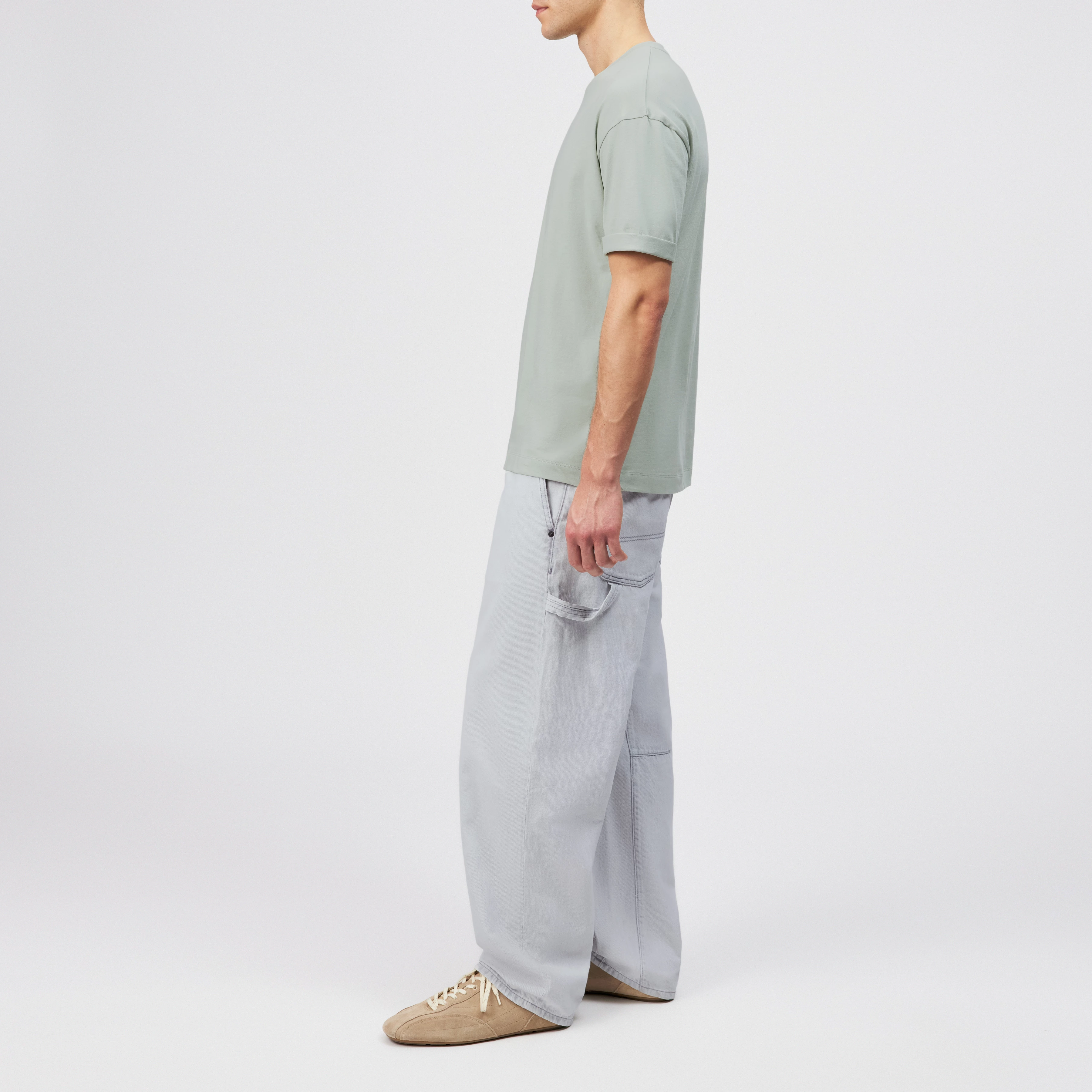 THILO - Relaxed fit T-shirt in pure cotton - men - green - Seitenansicht