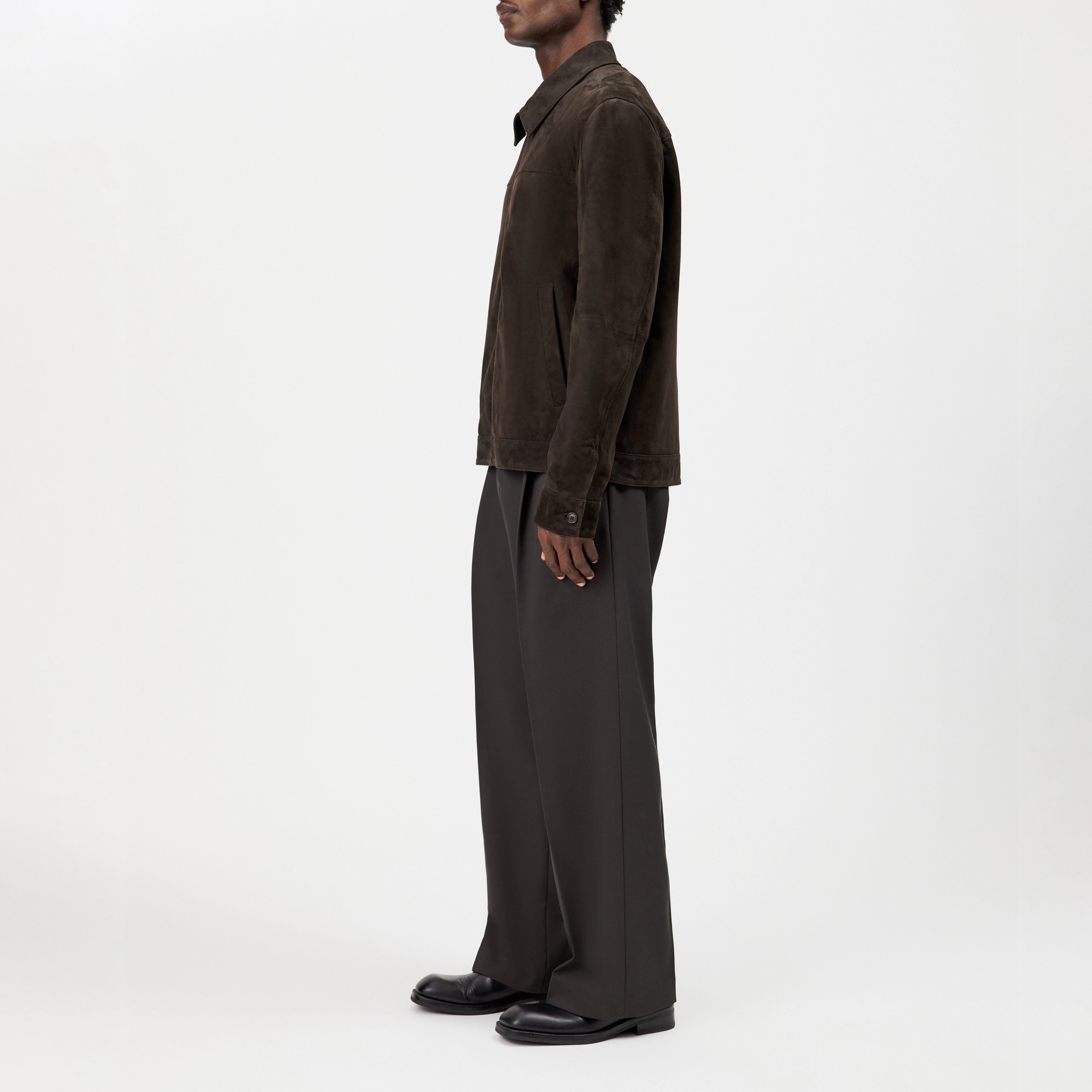 RIKKA_2 - Suede jacket - men - brown - Seitenansicht