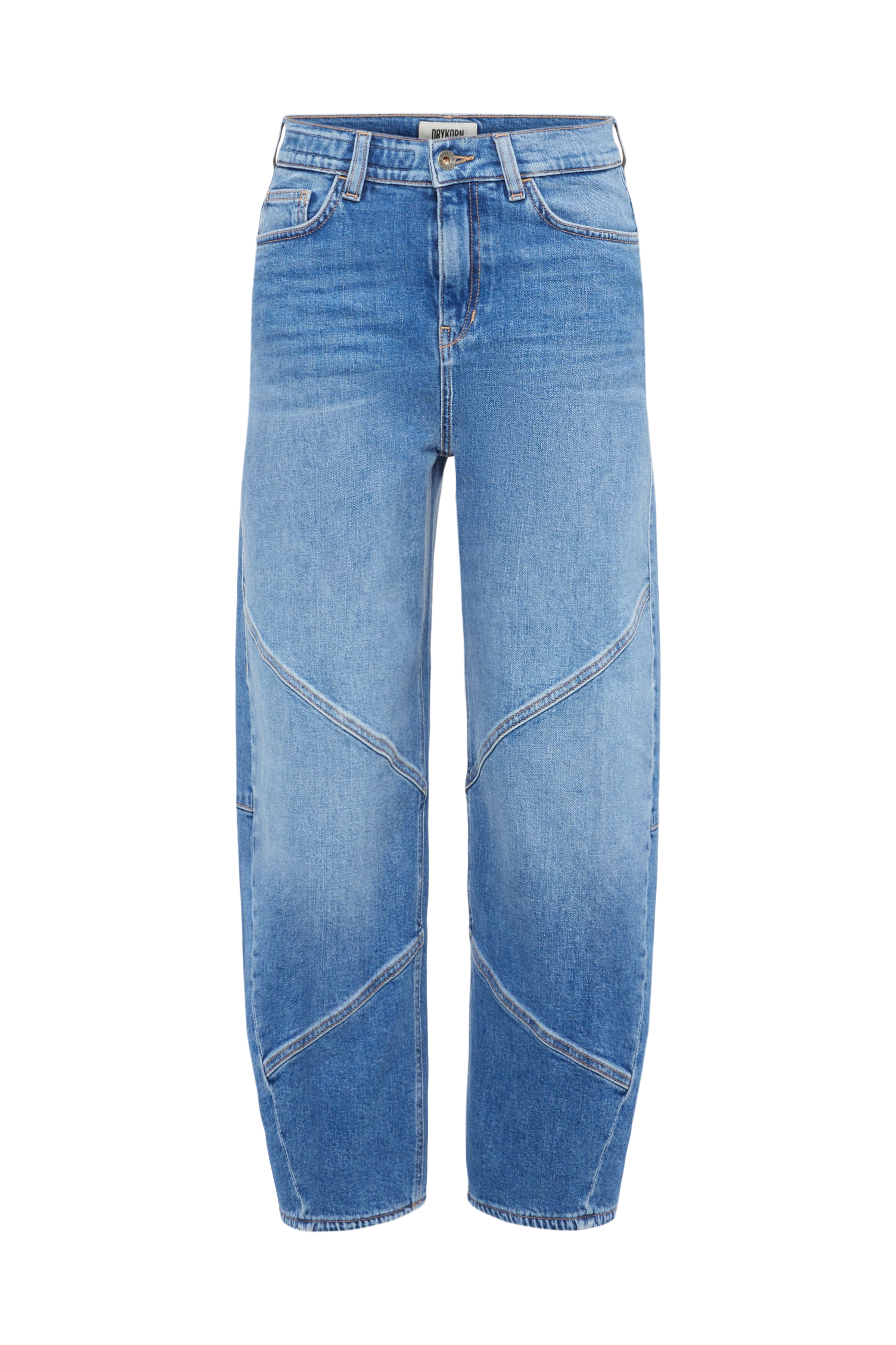 SWORE - 5-Pocket Jeans in Mid-Blue Denim - Damen - blau - Freisteller Frontansicht