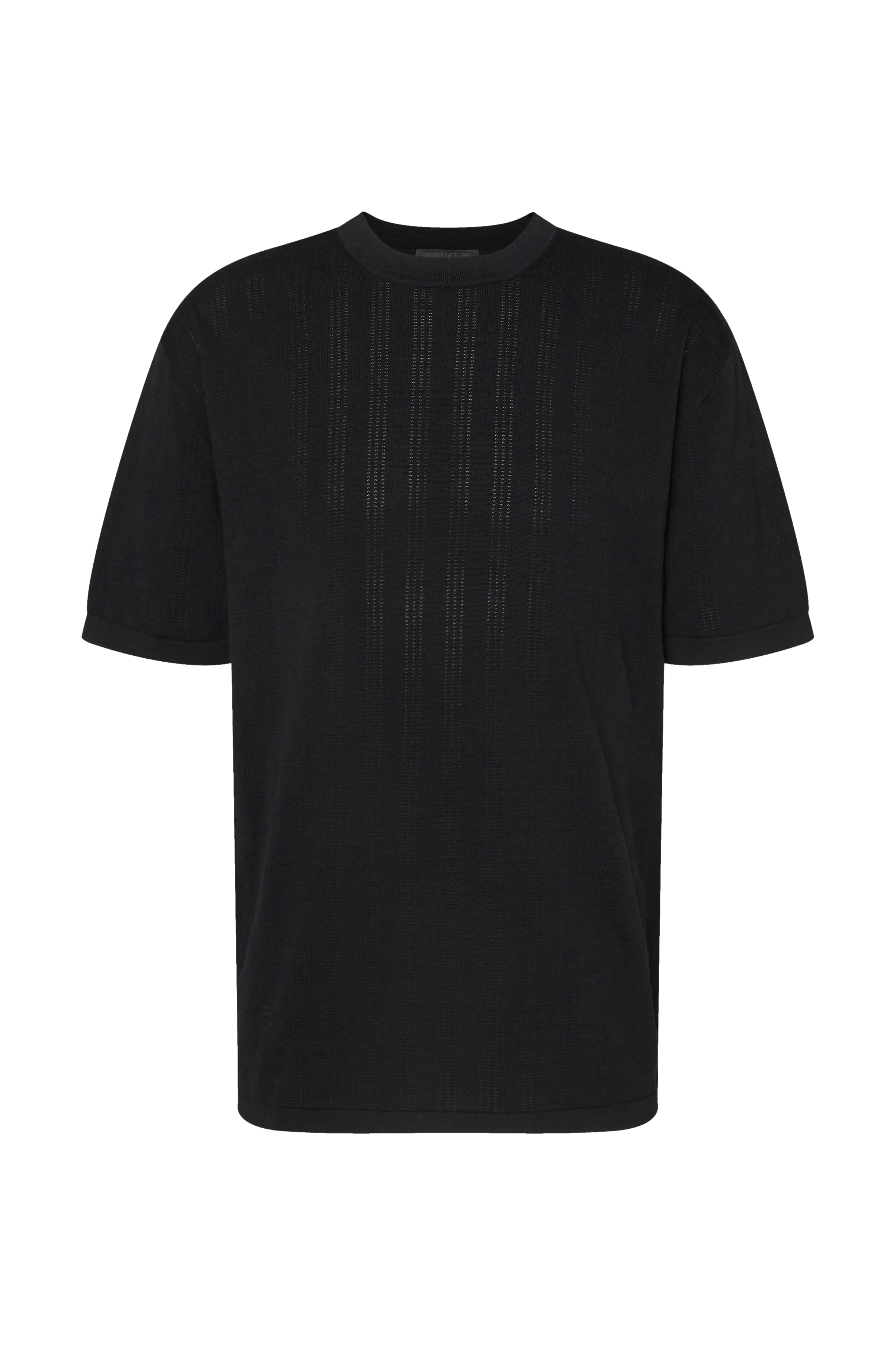 DERICO - Strick T-Shirt in reiner Baumwolle - Herren - schwarz - Freisteller Frontansicht