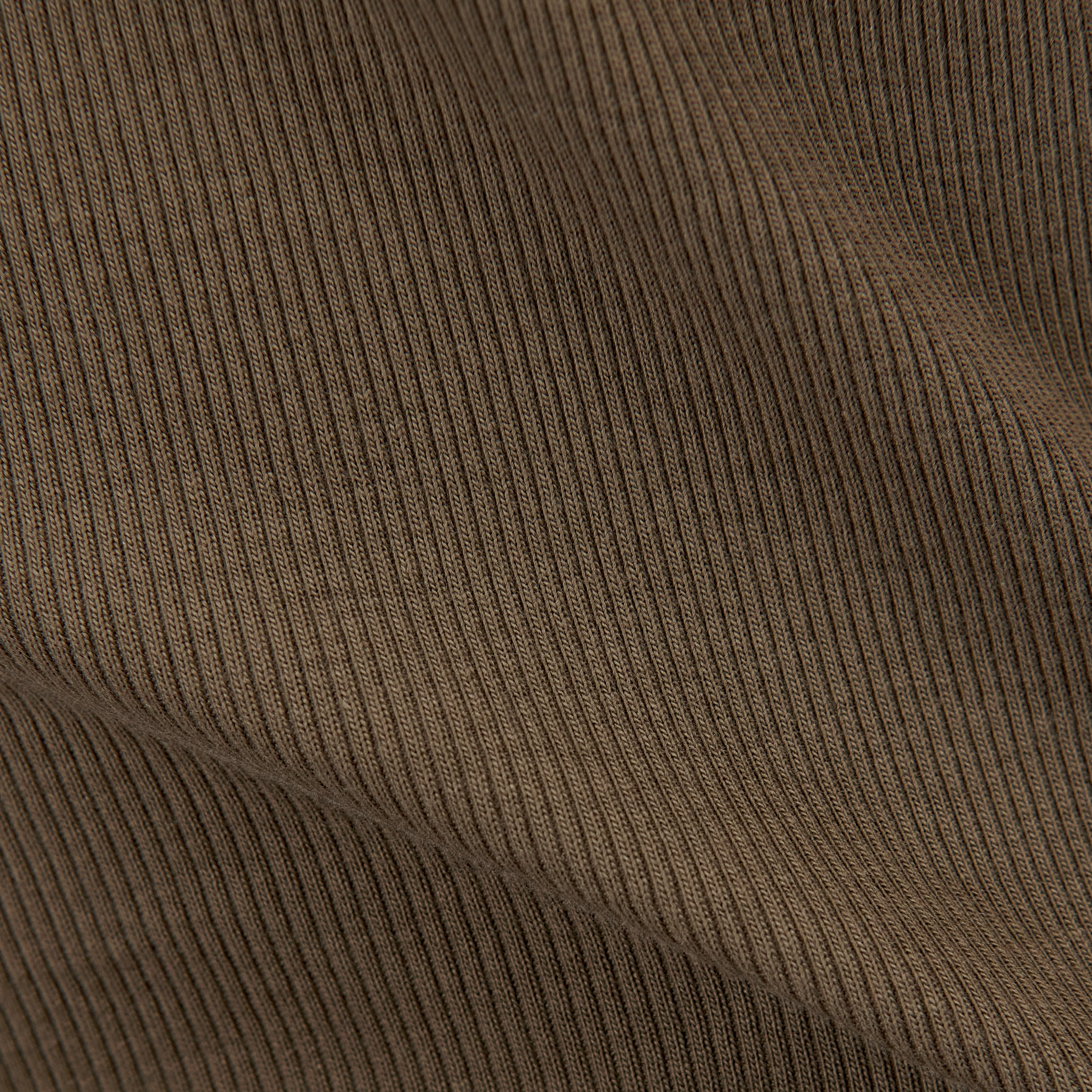 OLINA - Tanktop mit Rundhals in Baumwoll-Rippe - Damen - grün - Materialbild (B2C)