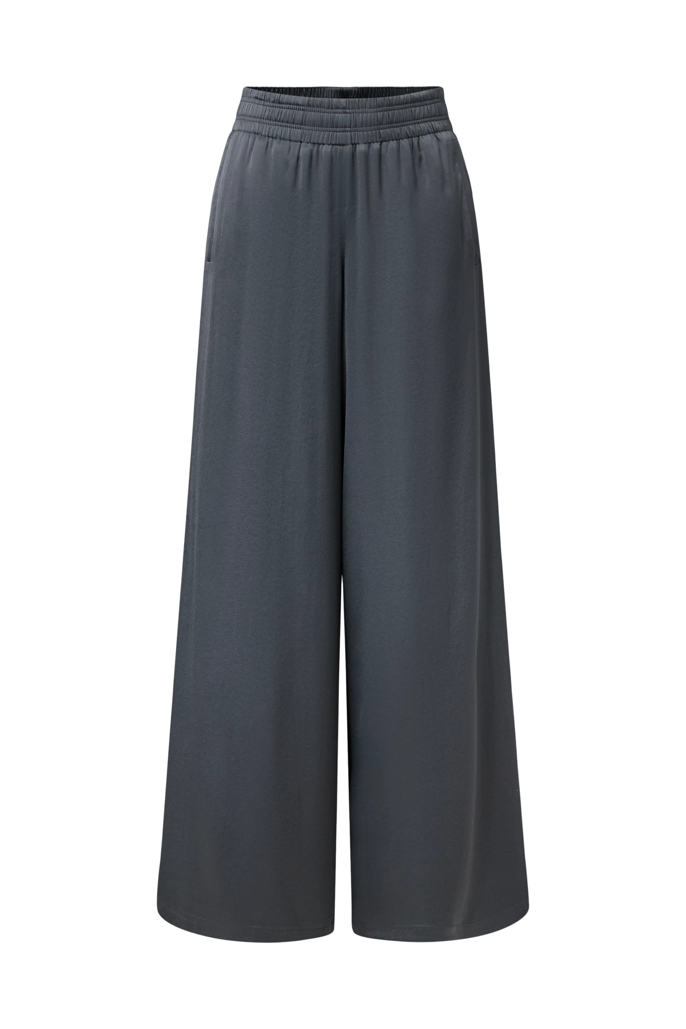 CEILING - Pantalon large en satin fluide - women - gris - Freisteller Frontansicht