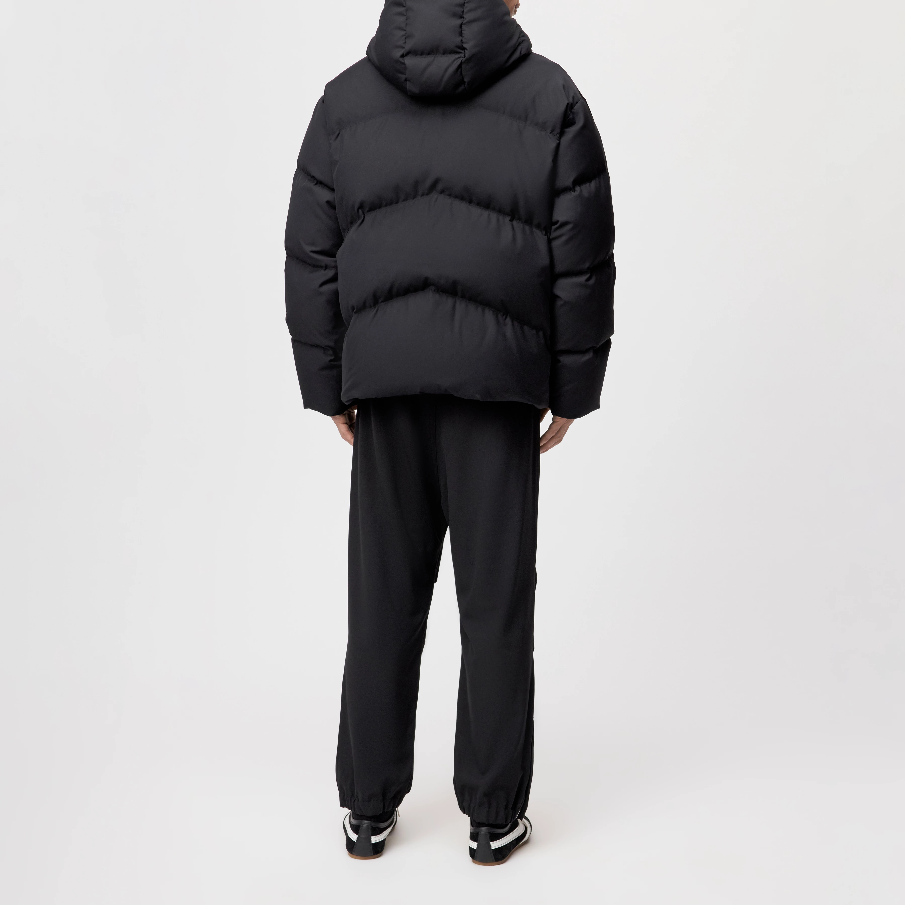 NOTAN - Puffer Jacke in Woll Look - Herren - schwarz - Rückansicht