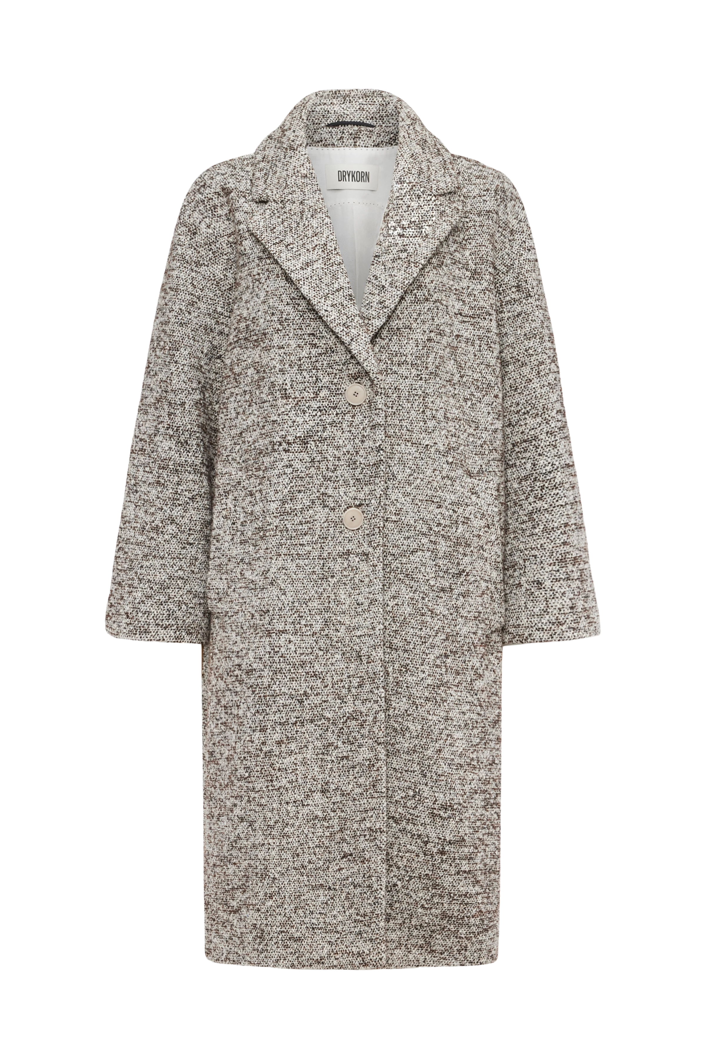 NUTHALL - Lässiger Hüllenmantel in Woll-Mix - Damen - braun - Freisteller Frontansicht