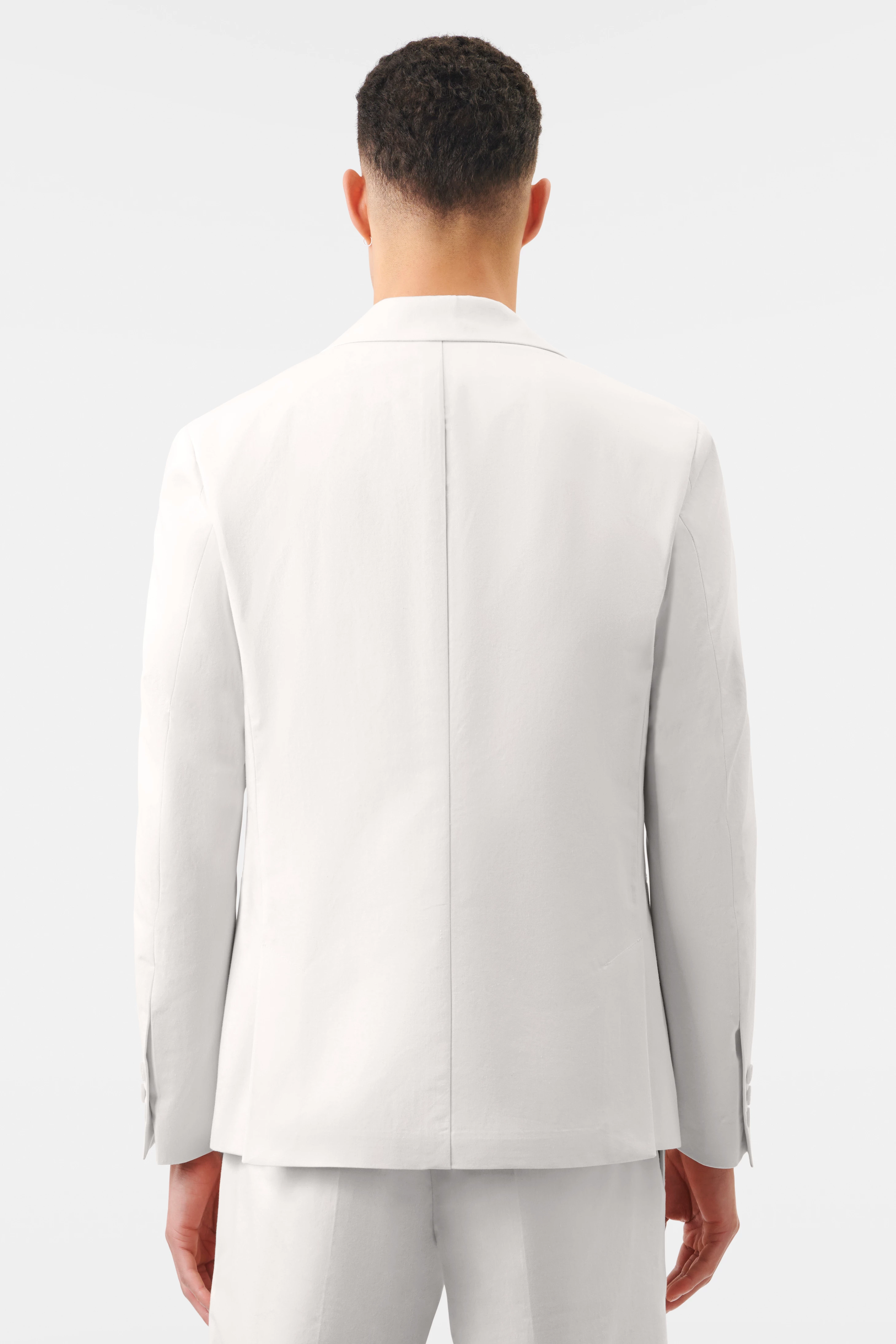 KEBY - regular fit jacket in pure cotton - men - beige - Rückansicht