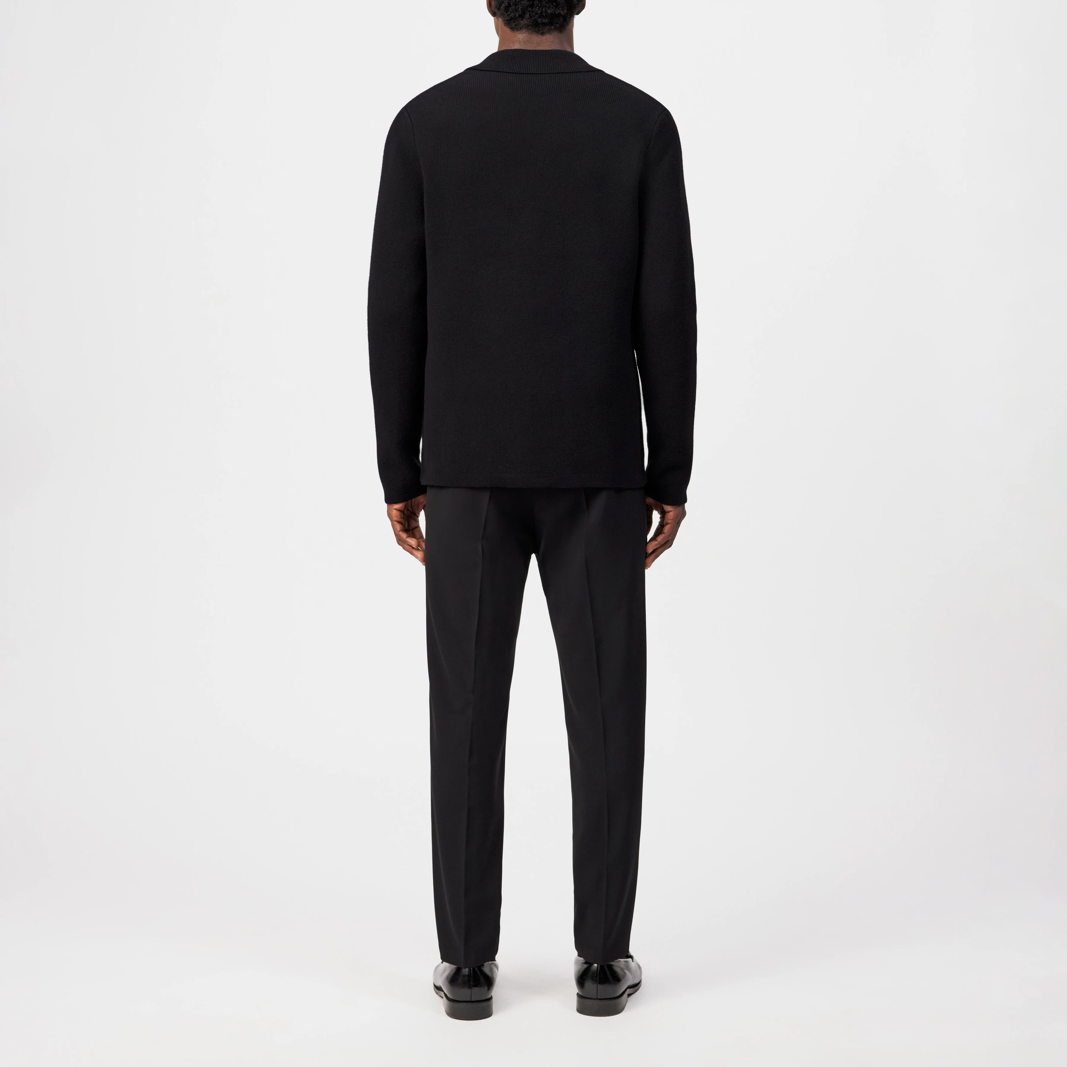 TIMMINO_2 - Cardigan in cotton blend - men - Natural Aluminium - Rückansicht