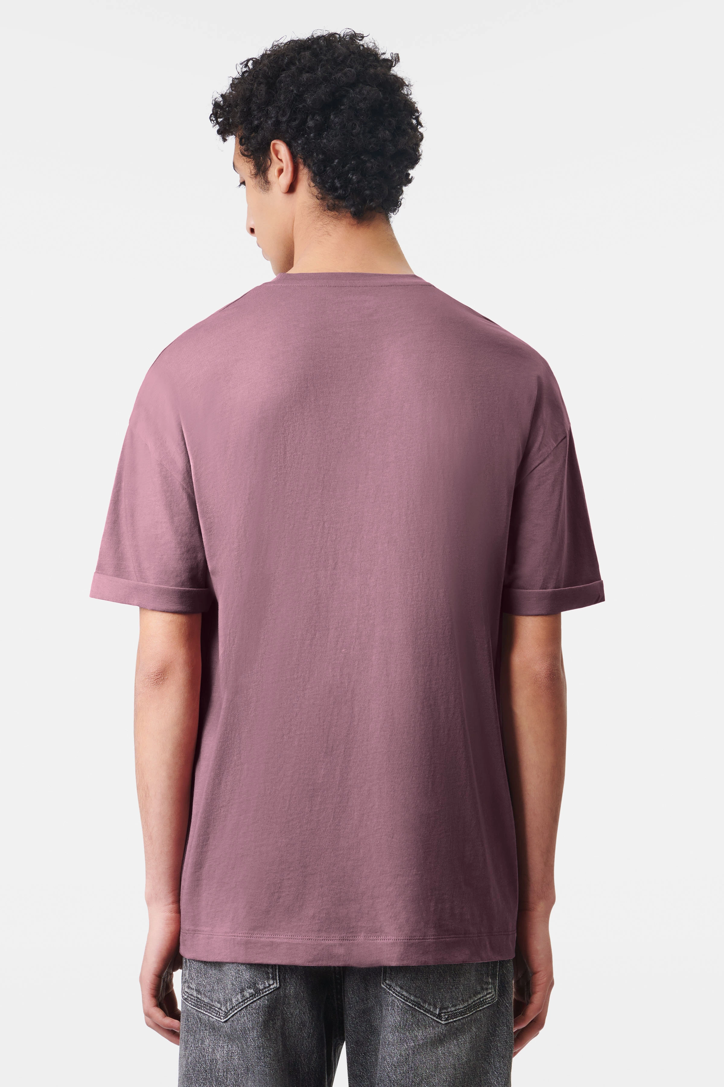 THILO - Relaxed-Fit T-Shirt in reiner Baumwolle - Herren - lila - Rückansicht
