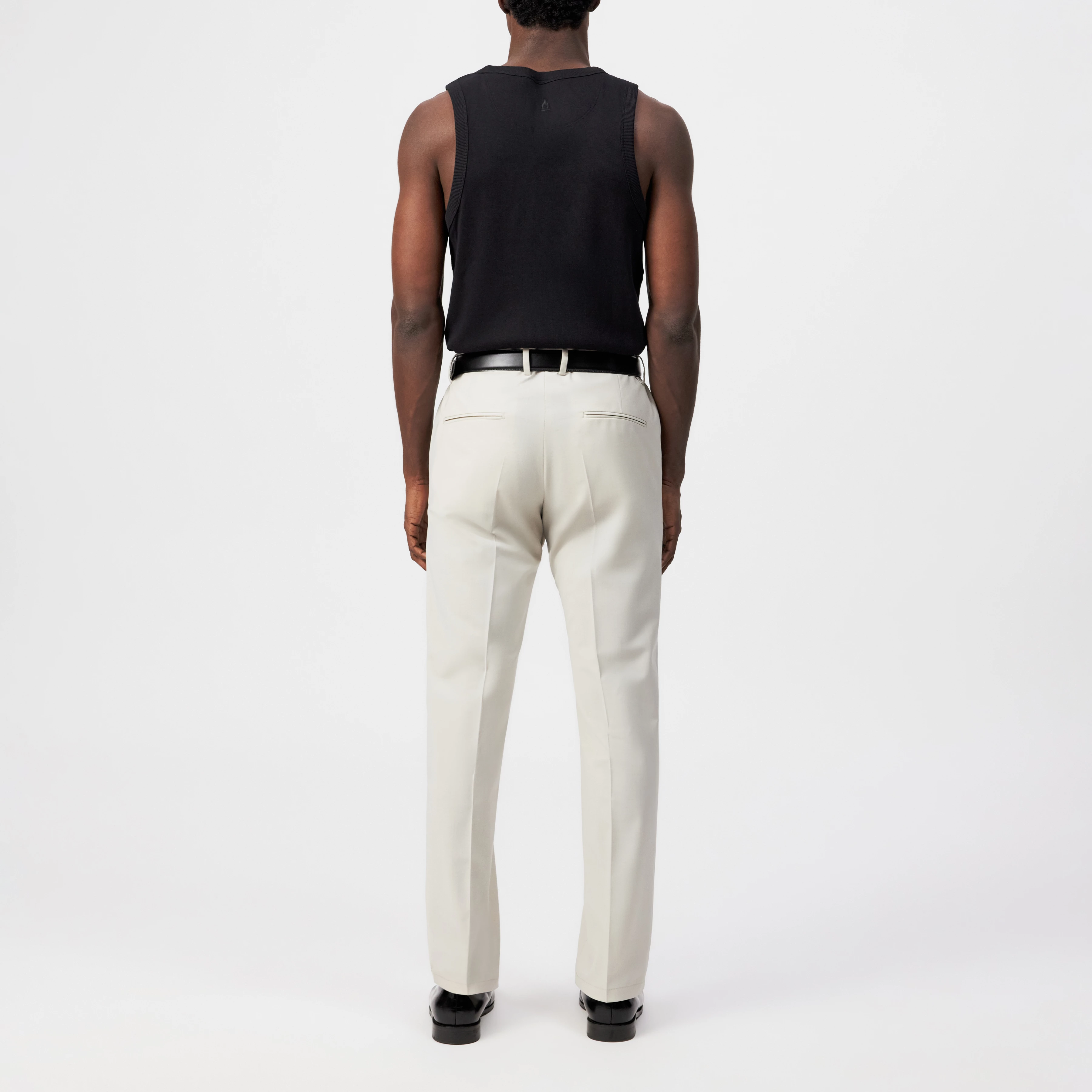 AJEND_RGLR - Tailored trousers in wool blend - men - beige - Rückansicht