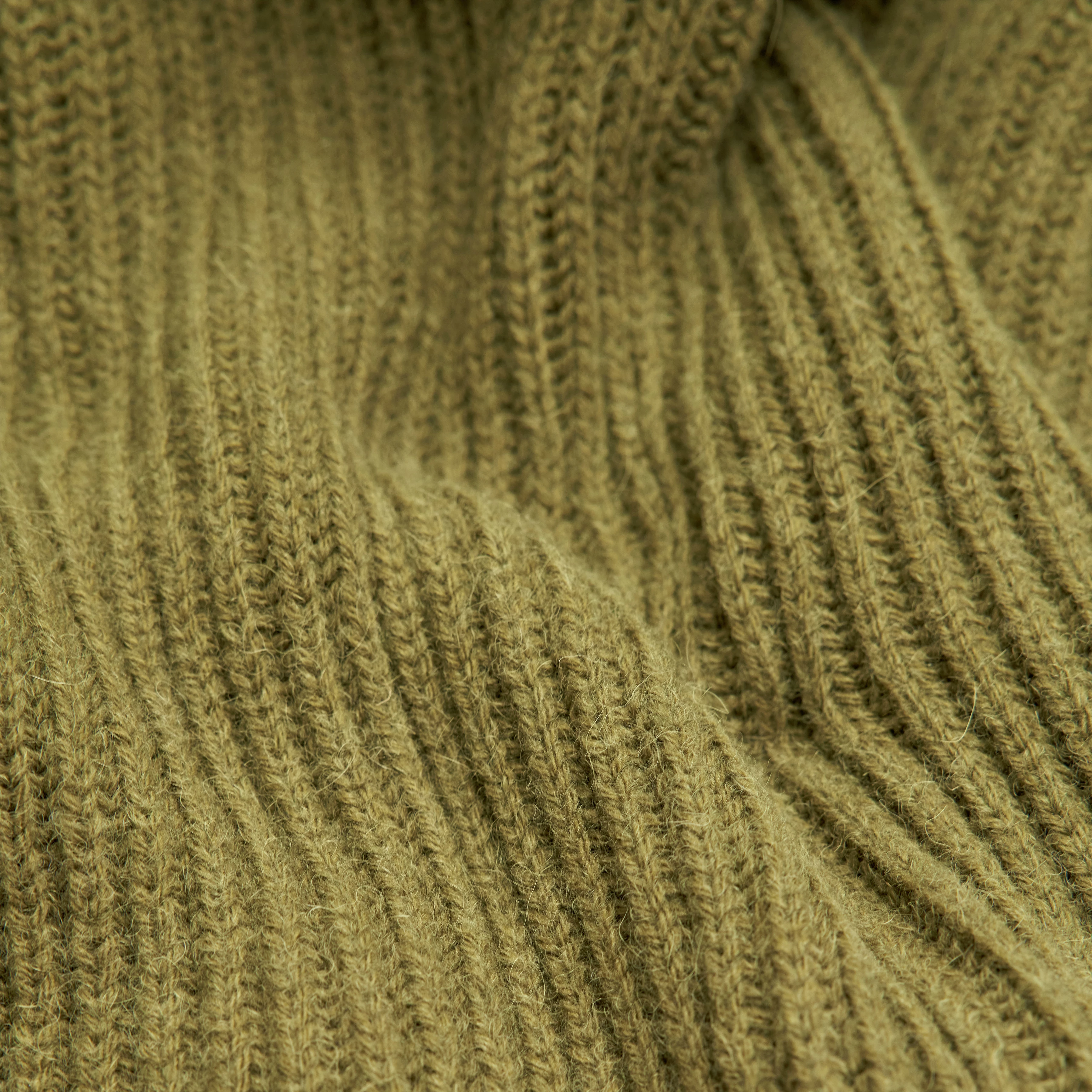 ARWEN - Pull à col roulé en laine et alpaga mélangés - women - vert - Materialbild (B2C)