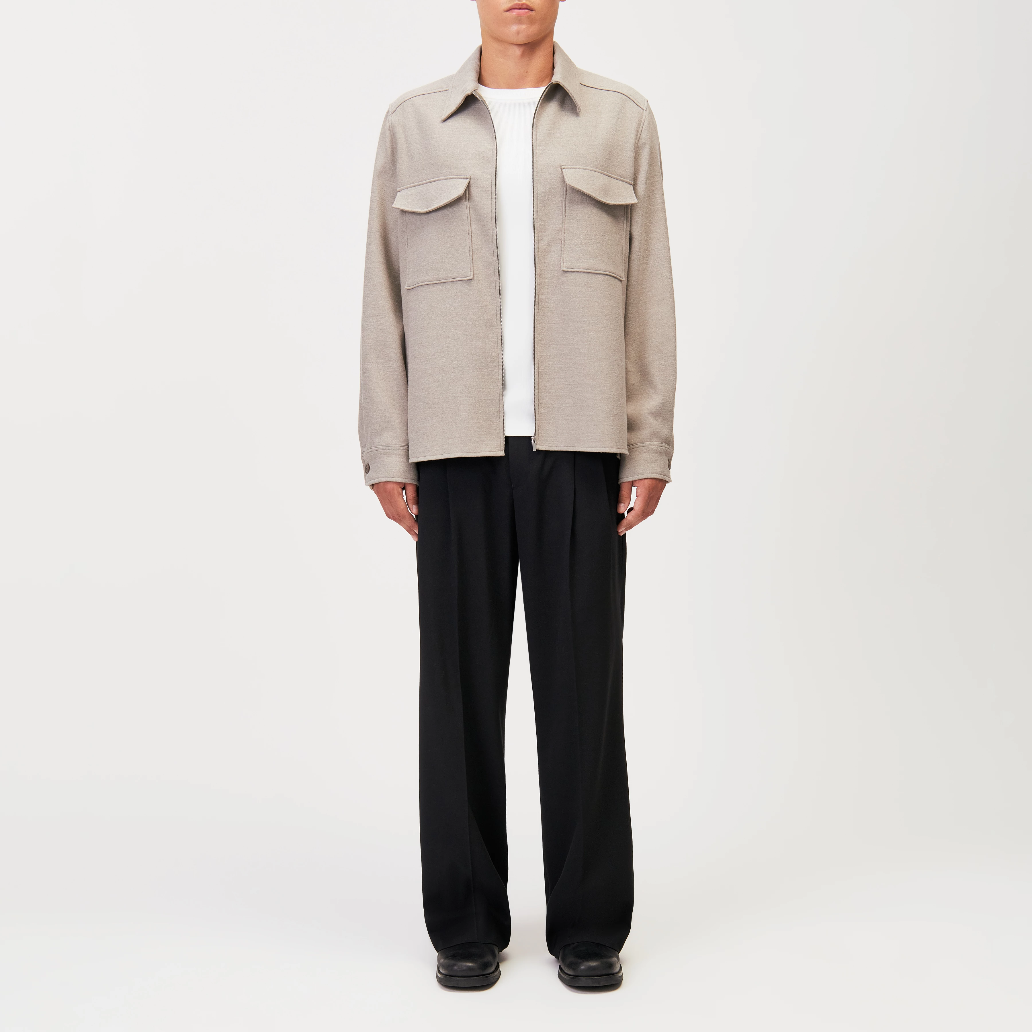 GUNRAY_Z - Relaxed Fit Overshirt mit Reißverschluss - Herren - braun - Ganzkörper-Frontansicht
