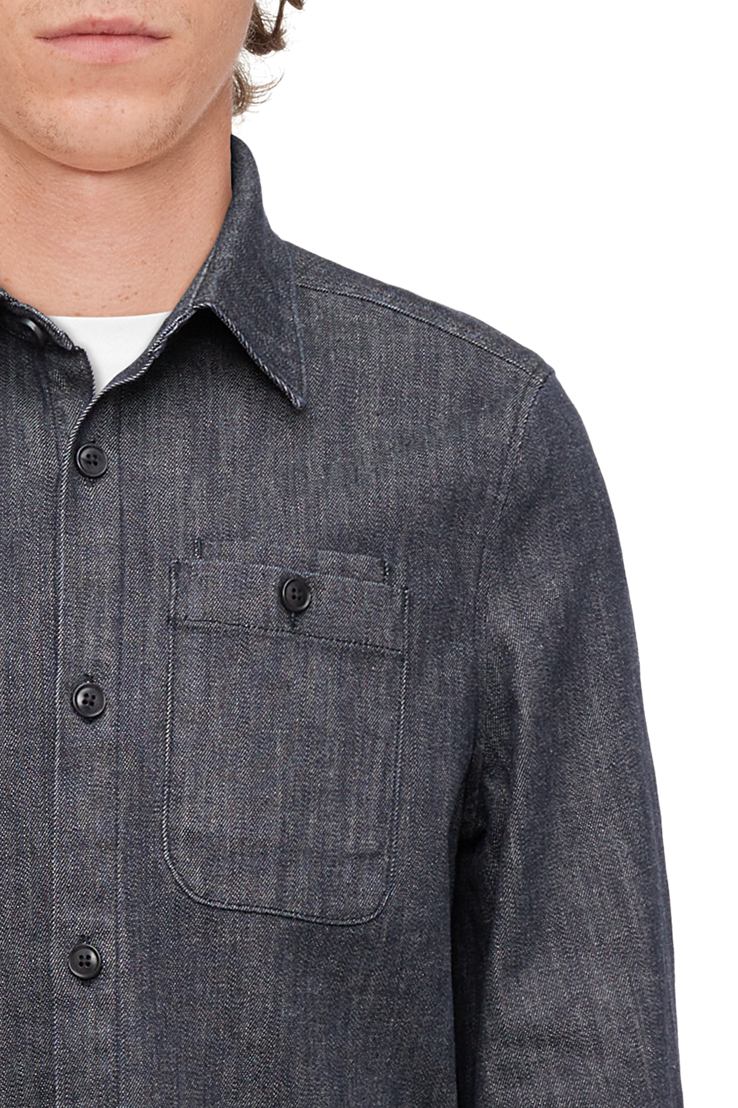 ZOMAC - Utility shirt in indigo denim - men - blue - Seitenansicht