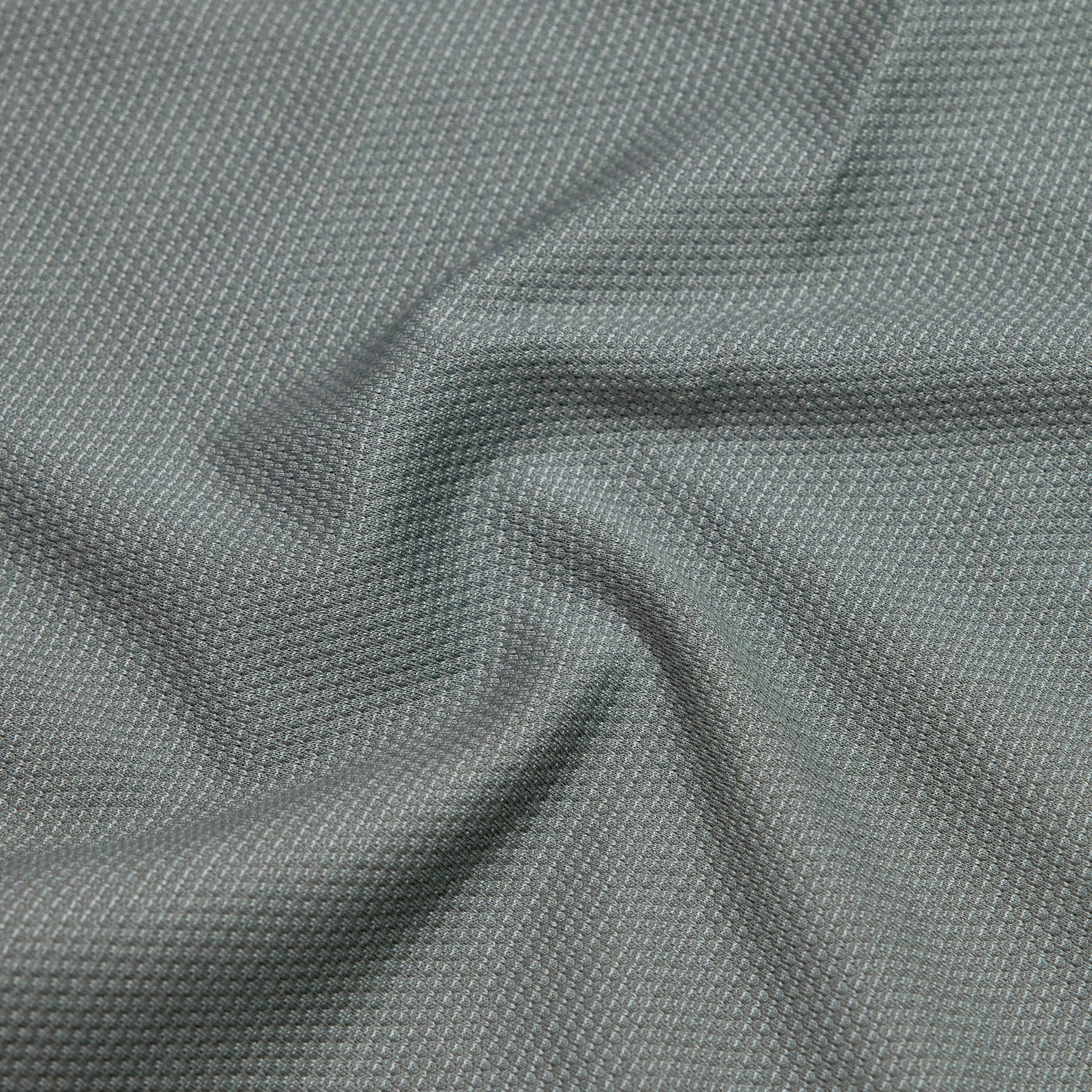 SANTOS - Classic regular fit polo in piqué structure - men - green - Materialbild (B2C)