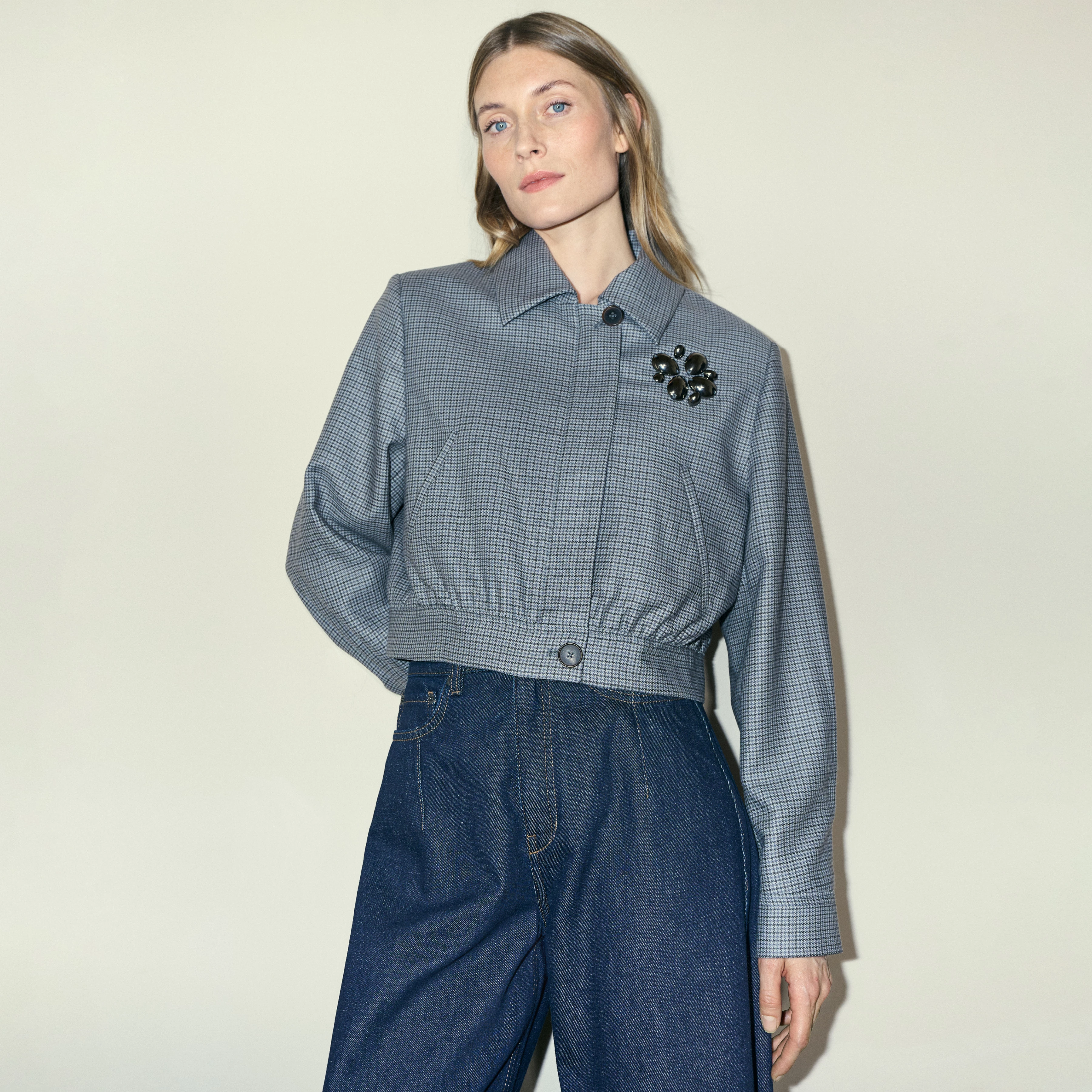 RADWAY_3 - Pure wool short blouson - women - grey