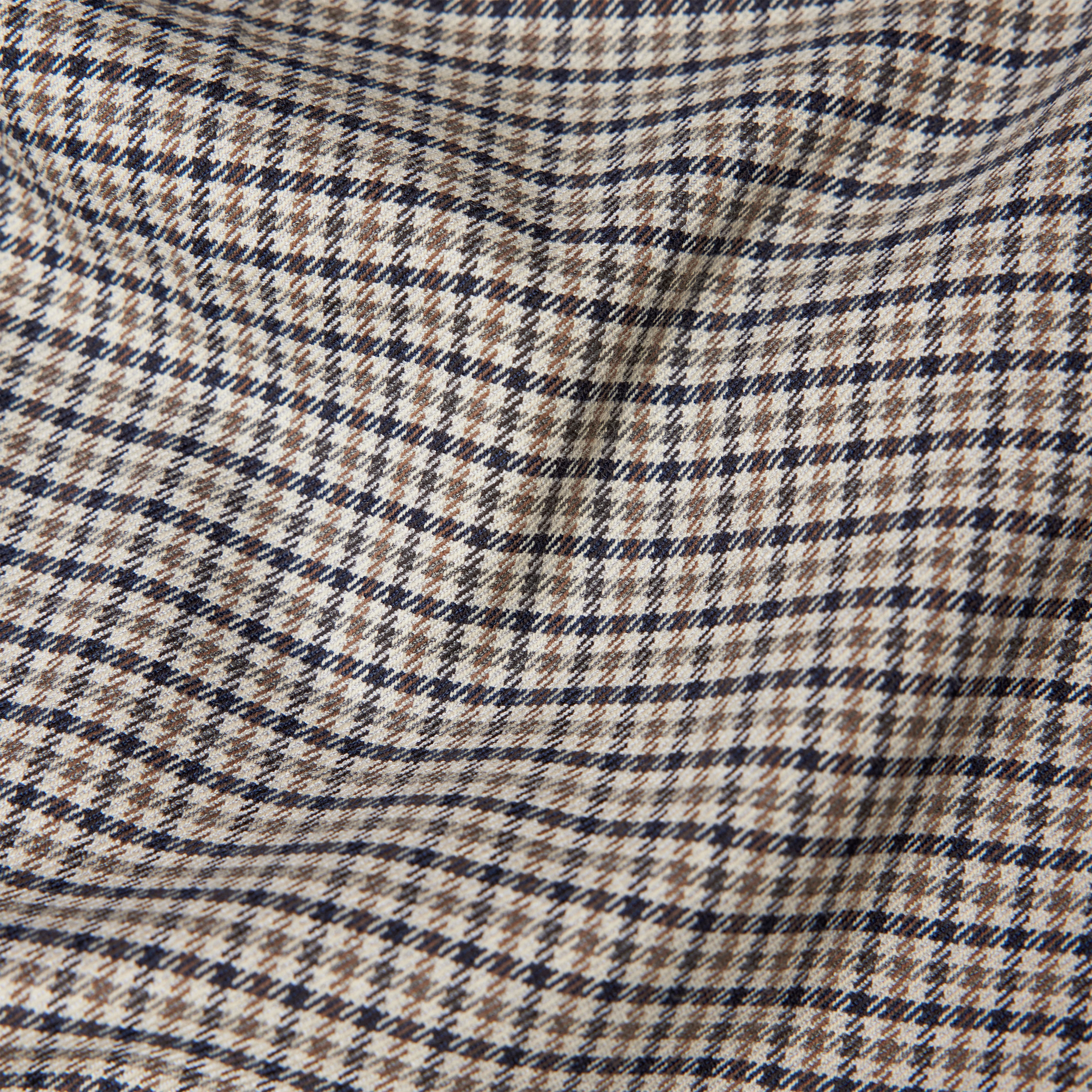 LEEK - Relaxed Fit Bundfaltenhose in Viskose-Mix - Herren - braun - Materialbild (B2C)