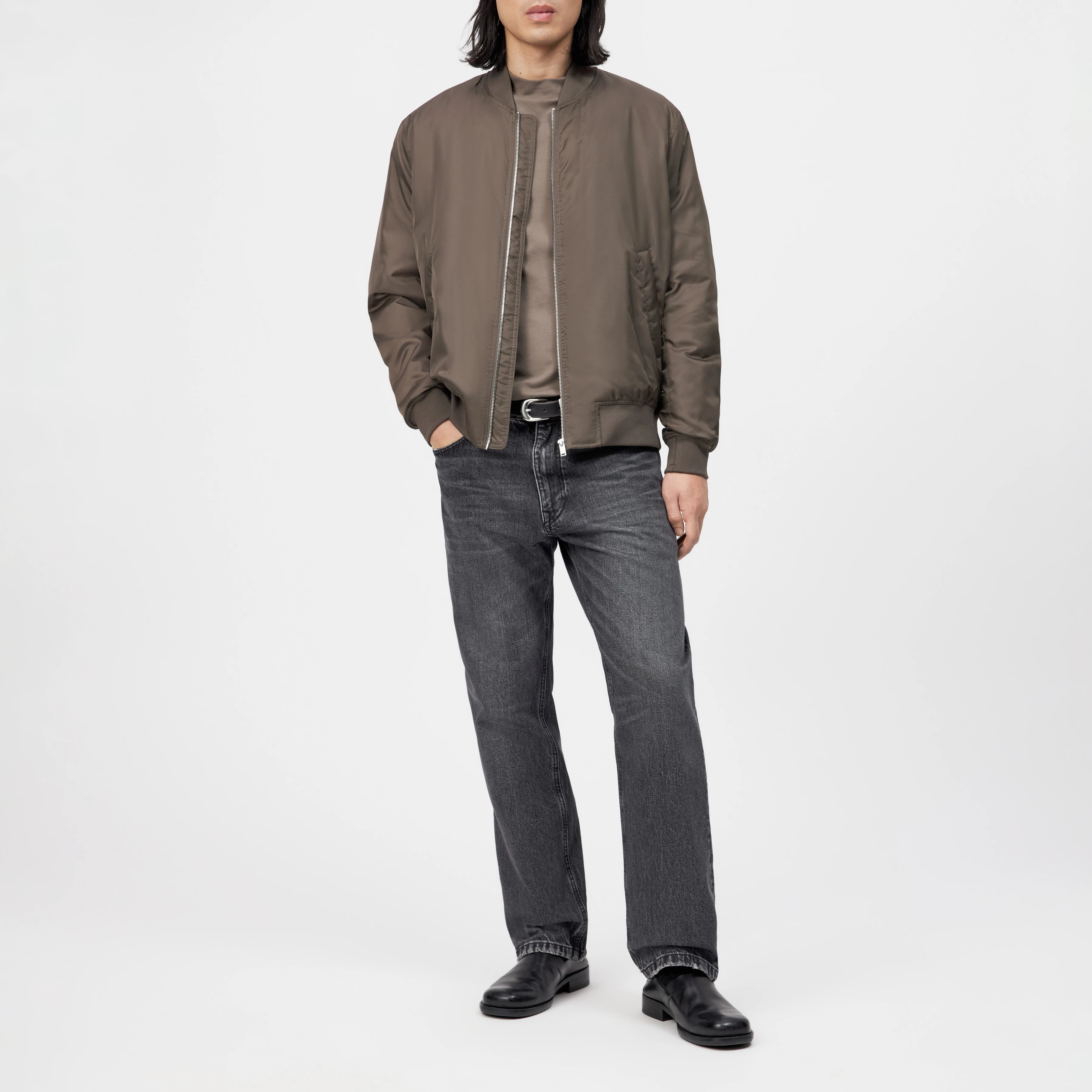 NOKANO - Blouson jacket in nylon - men - brown - Ganzkörper-Frontansicht