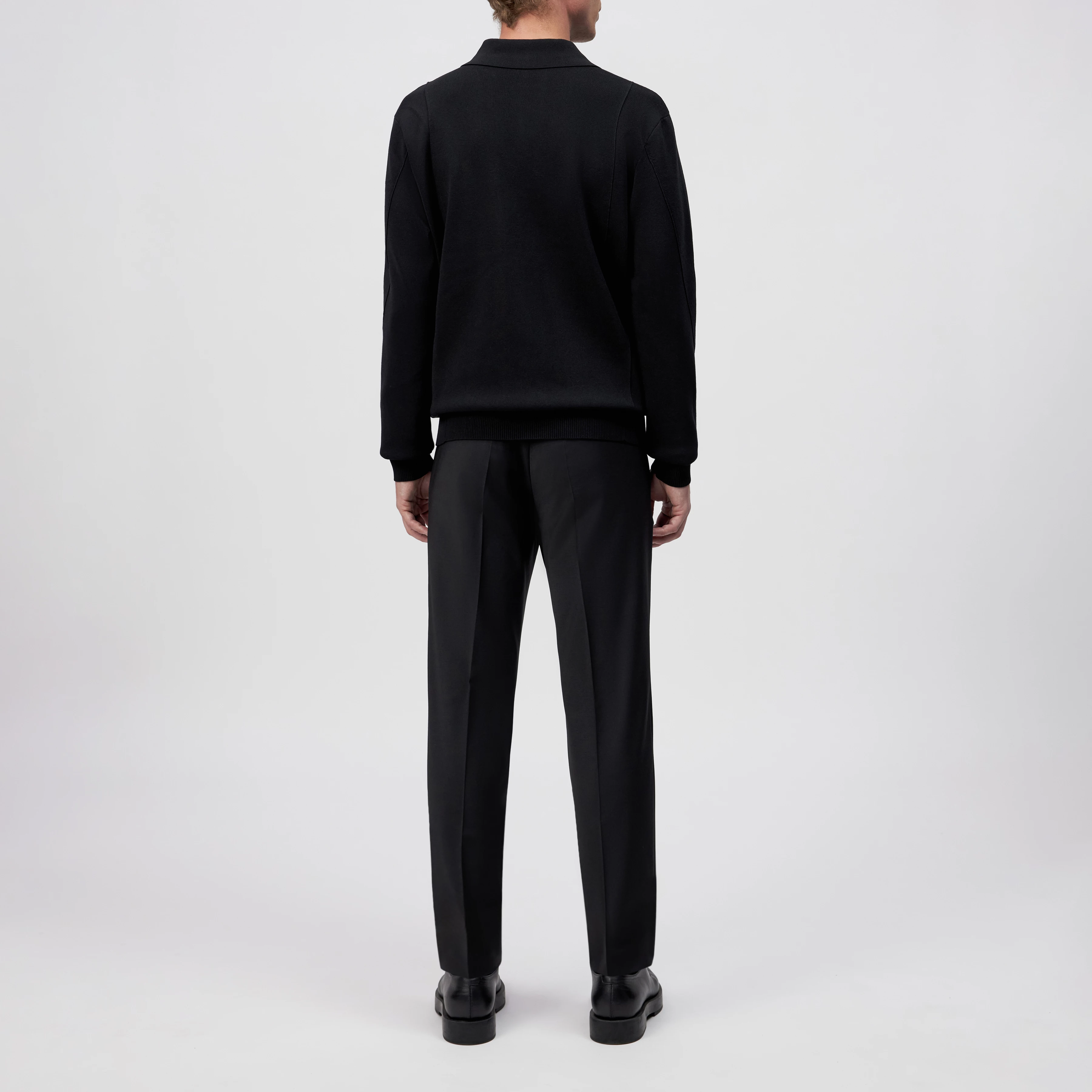 GAVVIN - Pullover mit Zipper in Baumwoll-Mix - Herren - schwarz - Rückansicht