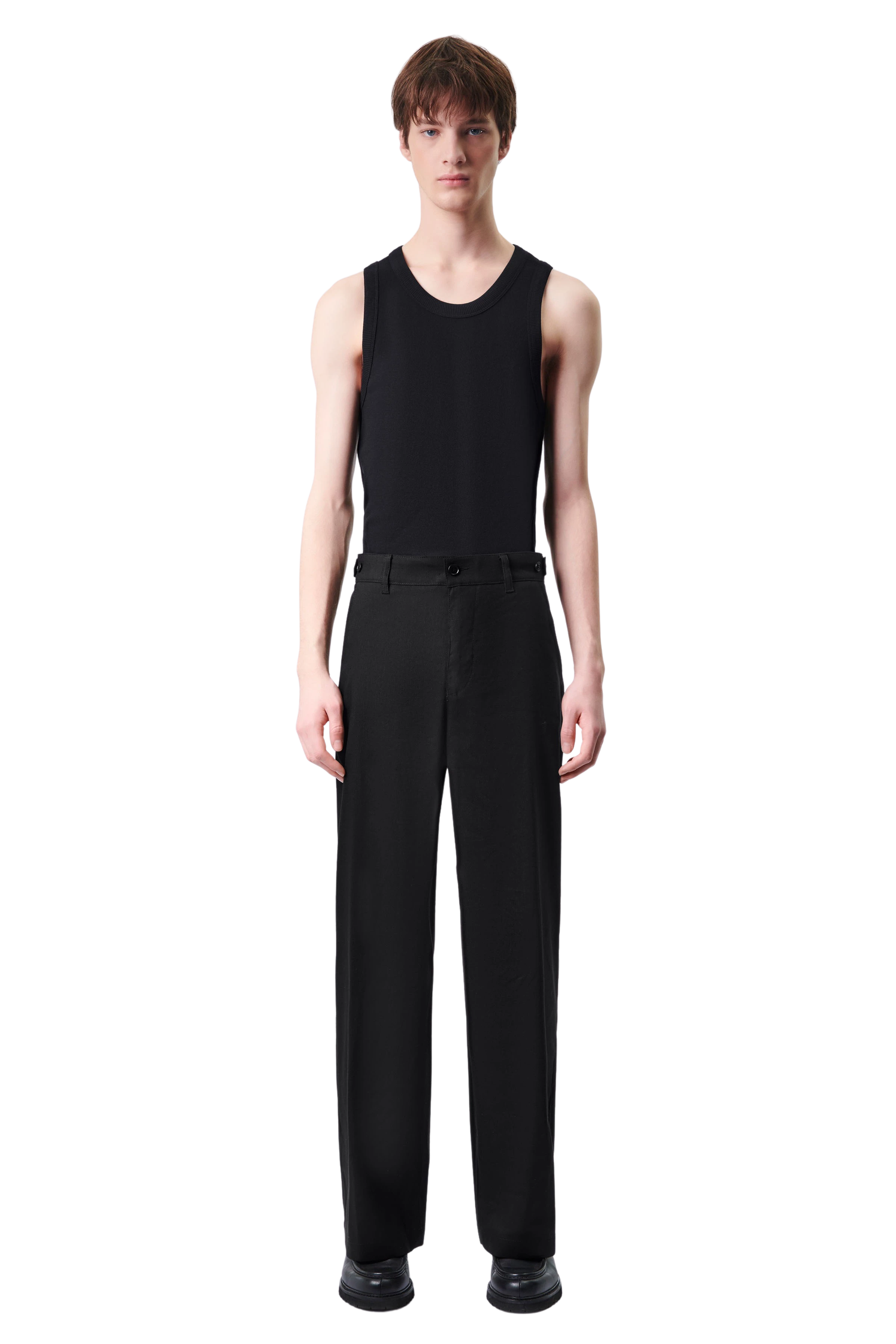 WYDER_SN - ready-made workwear trousers in a summery linen blend - men - Natural Aluminium - Ganzkörper-Frontansicht