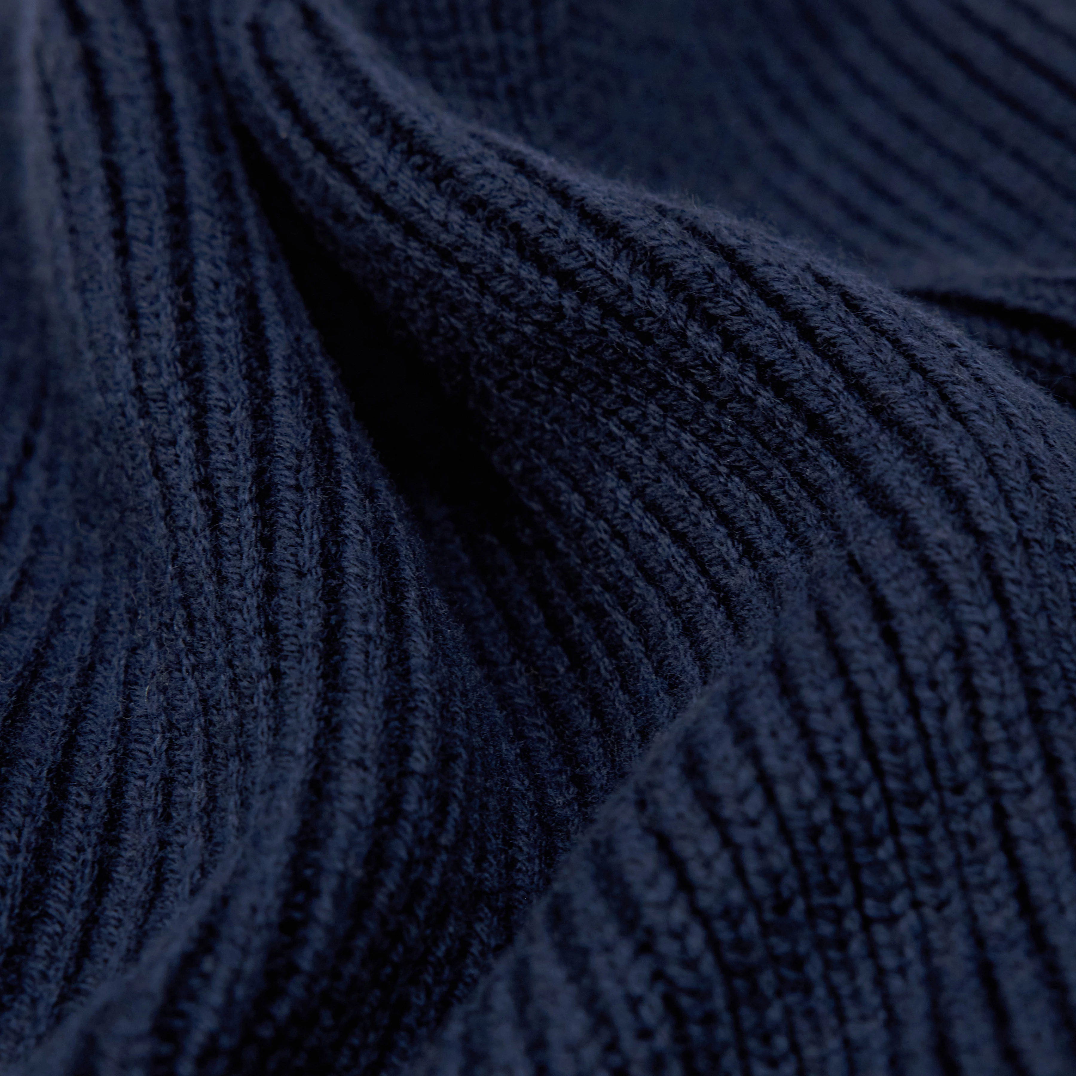 LOAH_3 - Beanie in Baumwoll-Mix - Unisex - blau - Materialbild (B2C)