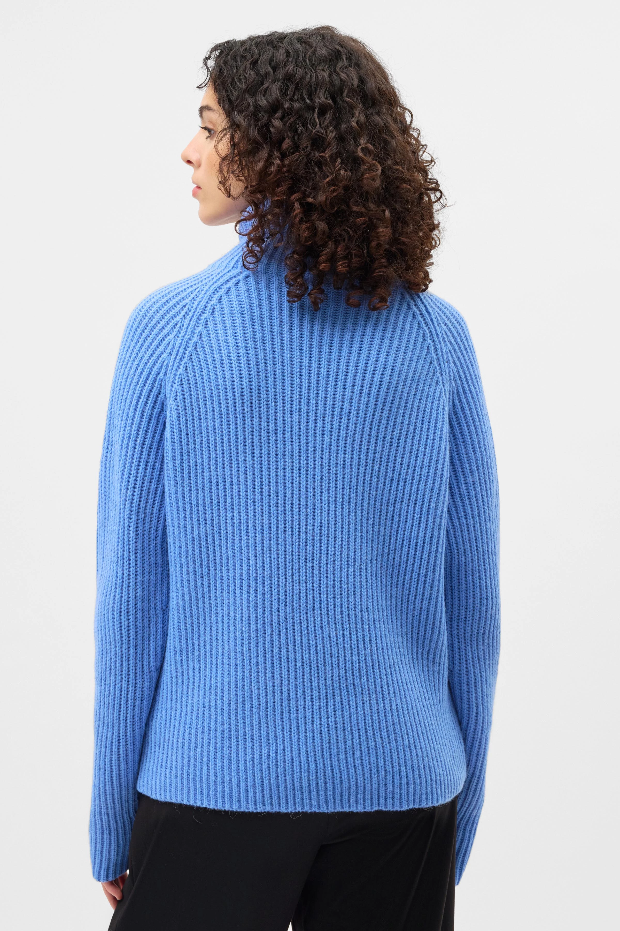 ARWEN - Alpaca wolmix coltrui - dames - blauw - Rückansicht