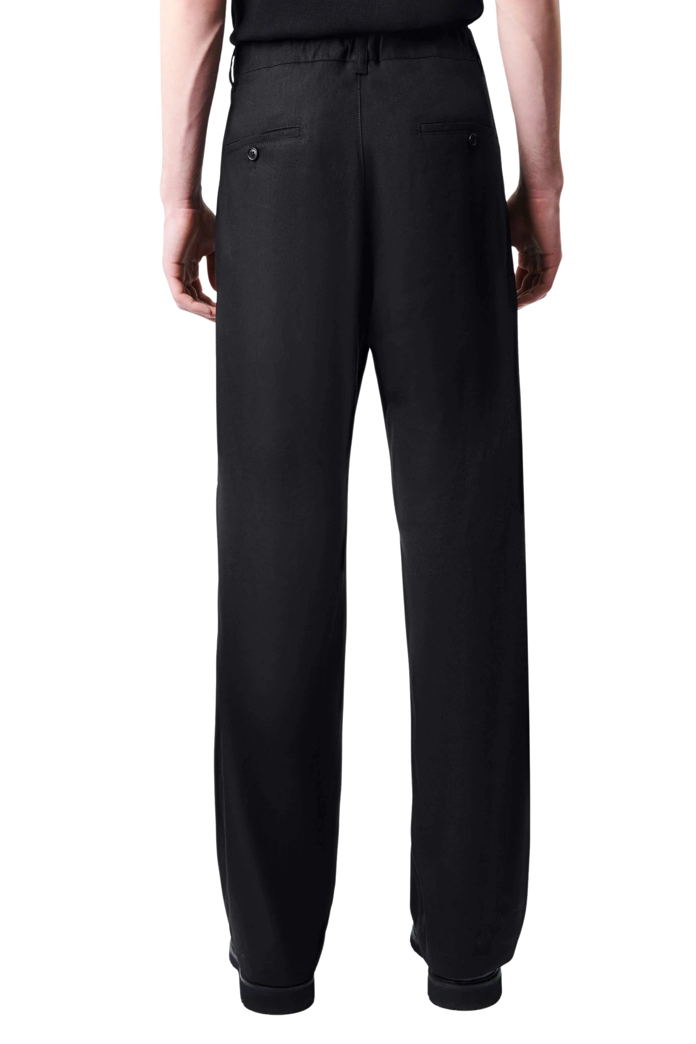 WYDER_SN - ready-made workwear trousers in a summery linen blend - men - Natural Aluminium - Rückansicht
