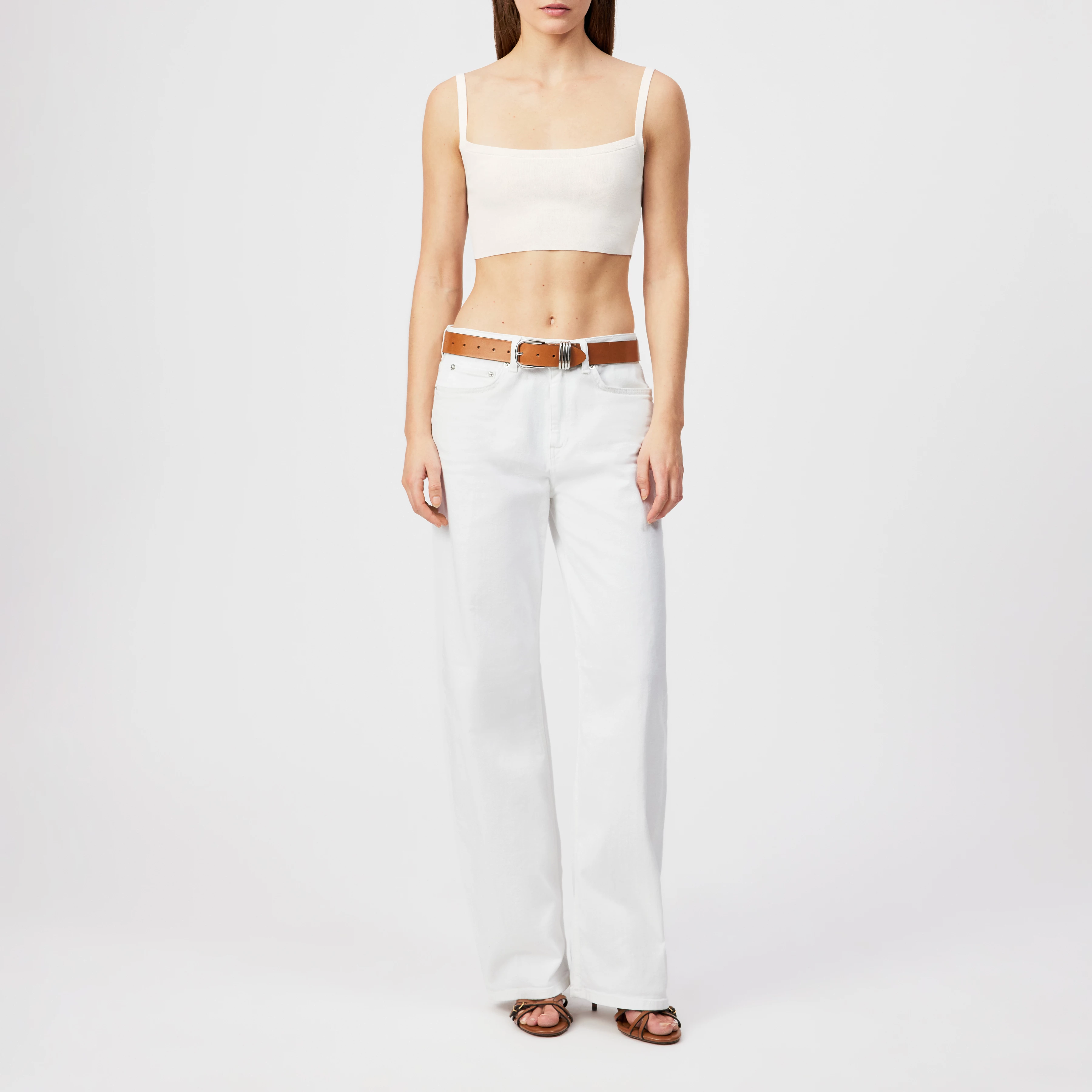 SELION - Leather belt - unisex - brown - Rückansicht