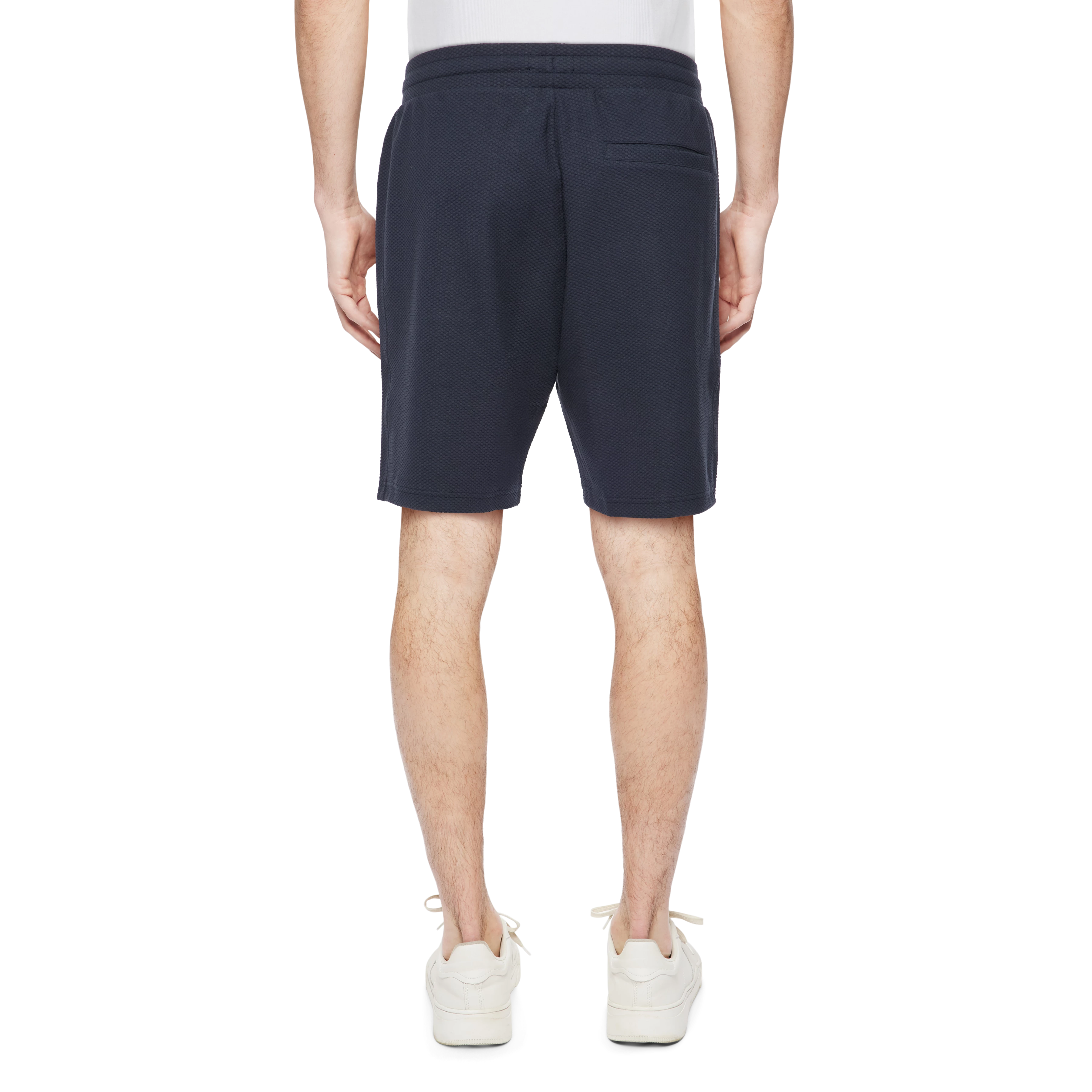 BRIKKO - Casual shorts in blended cotton - men - blue - Rückansicht