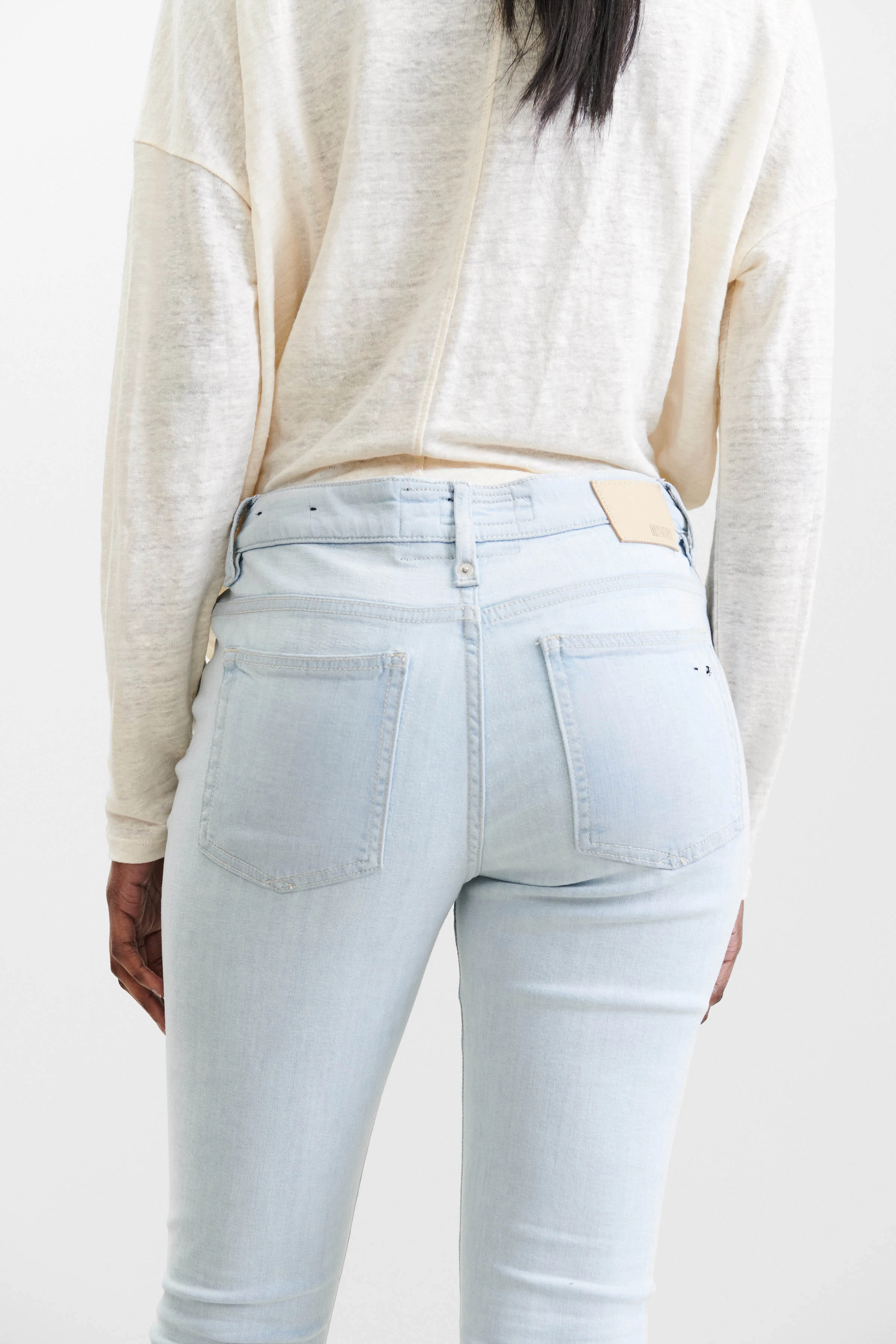 NEED - greyish blue skinny fit jeans - women - blue - Seitenansicht