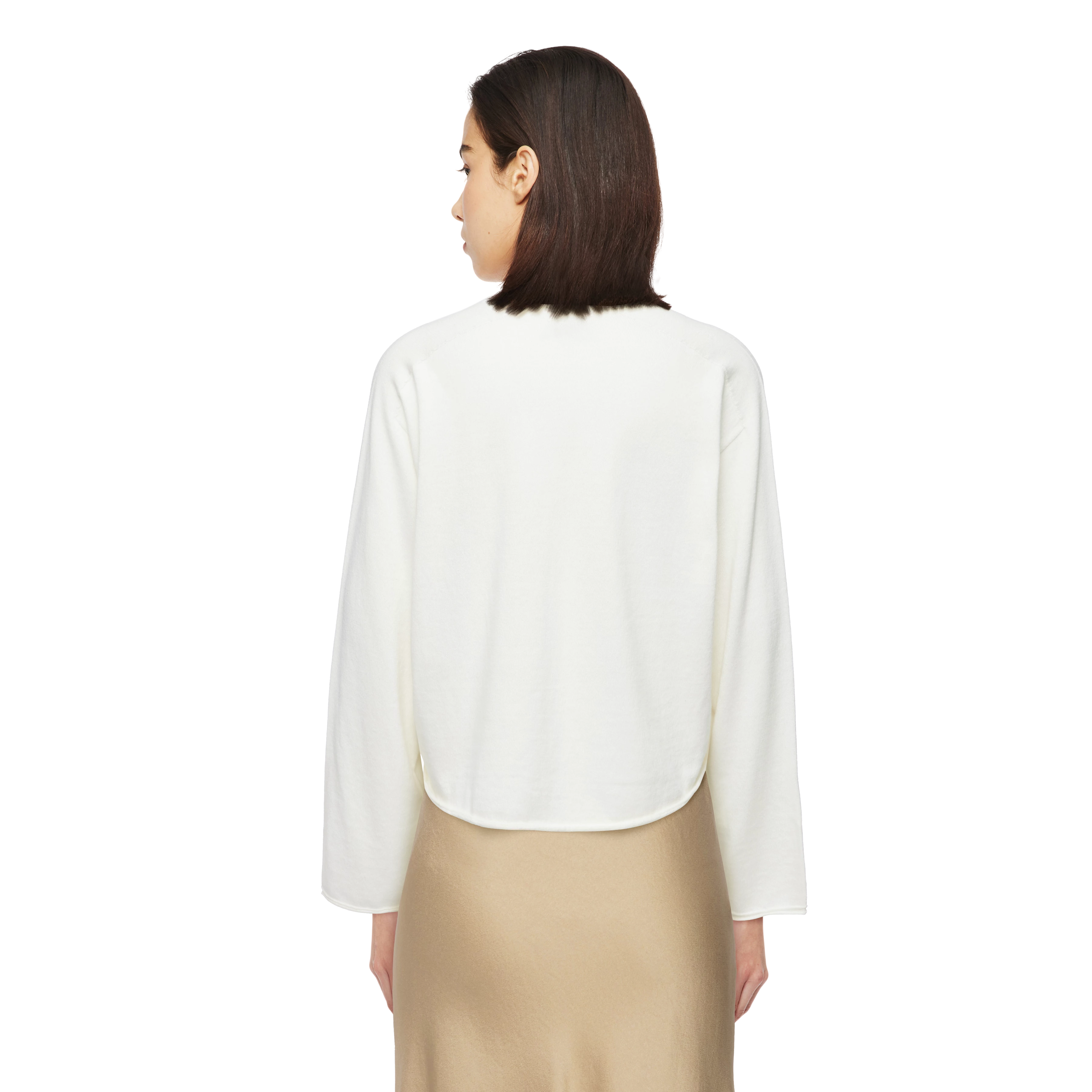 SOMAIJA - Oversized jumper in cotton-cashmere - women - off white - Rückansicht