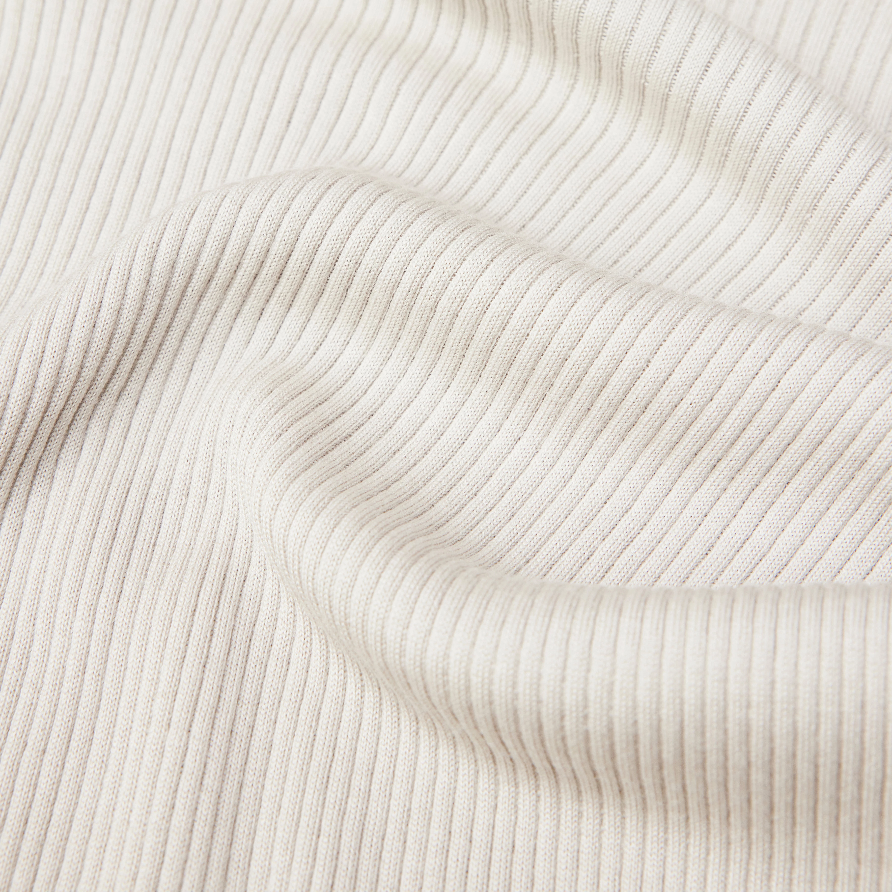 ERMA - Longsleeve mit Rundhals in fließendem Wollmix - Damen - beige - Materialbild (B2C)