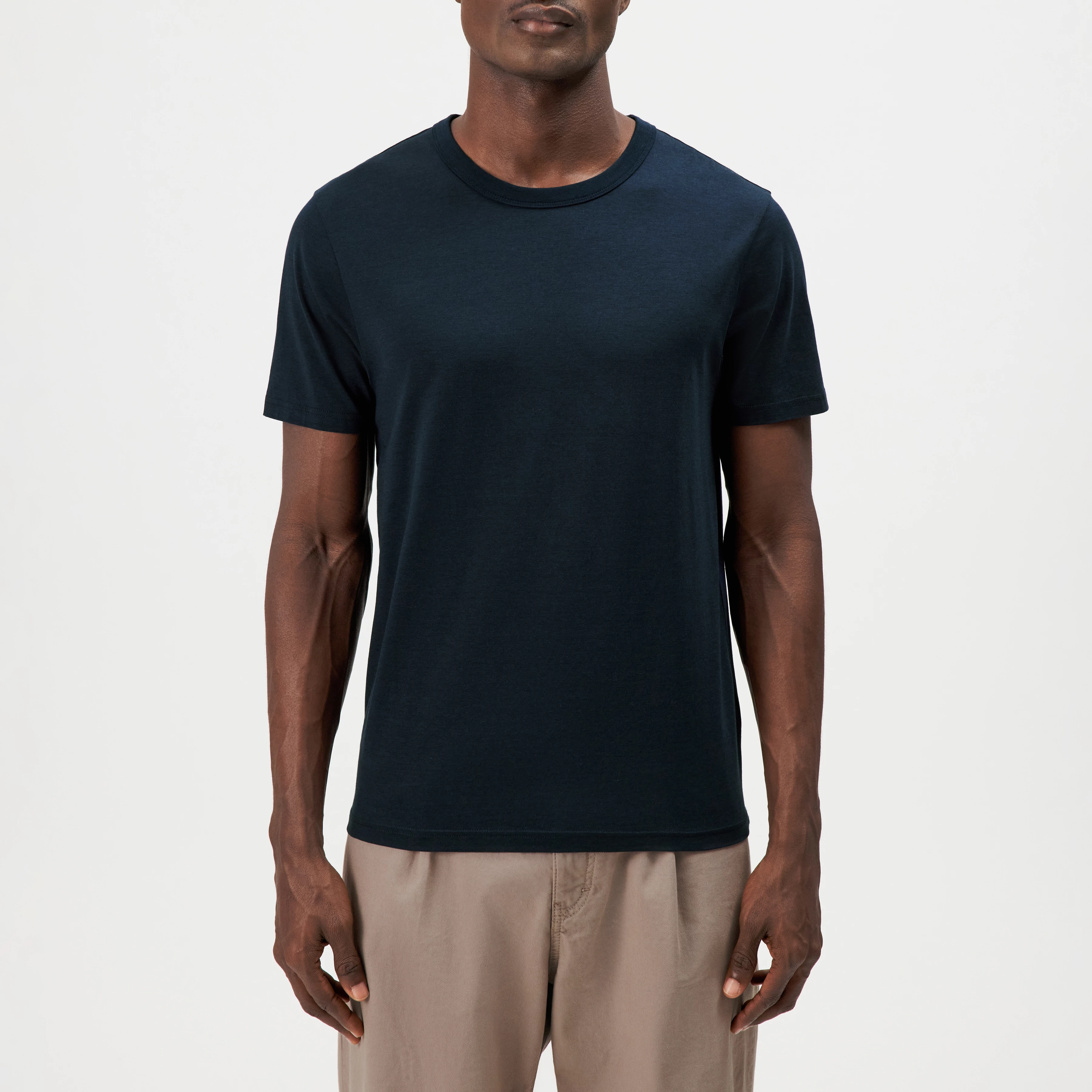 JULIENO - T-shirt in lightweight jersey - men - blue - Frontansicht