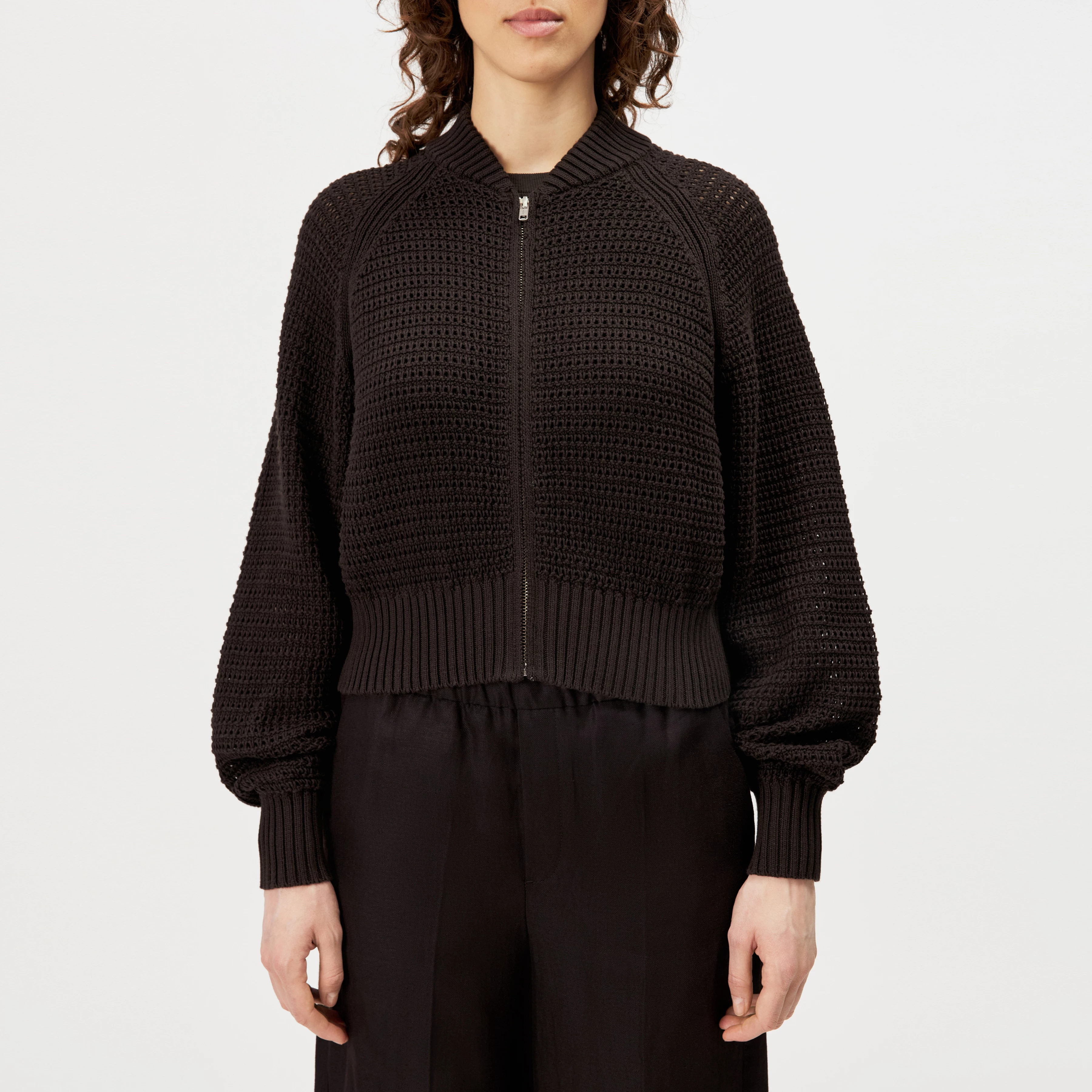 SILSY - Oversized cotton cardigan - women - brown - Frontansicht