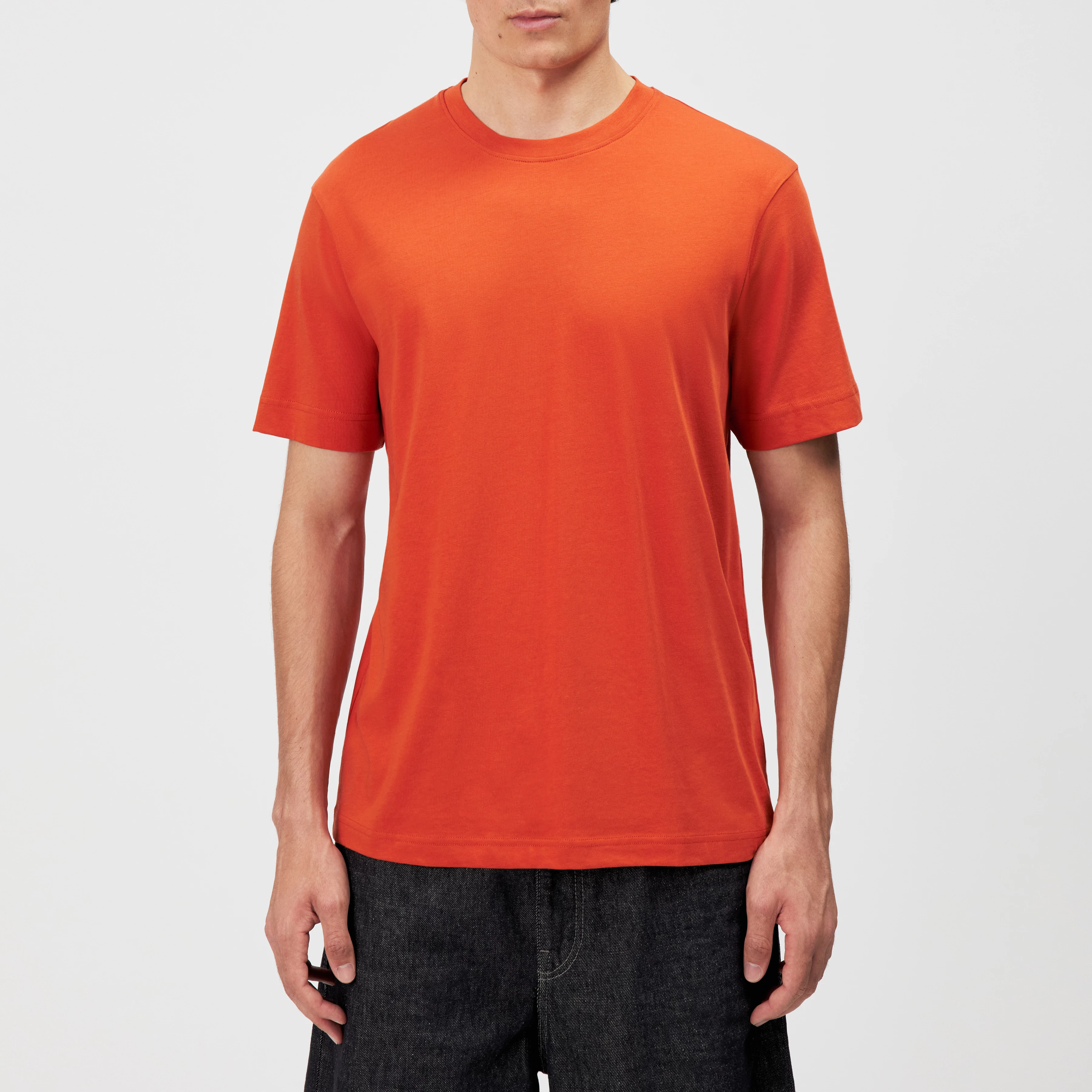 RAPHAEL - T-shirt in pure cotton - men - orange - Frontansicht