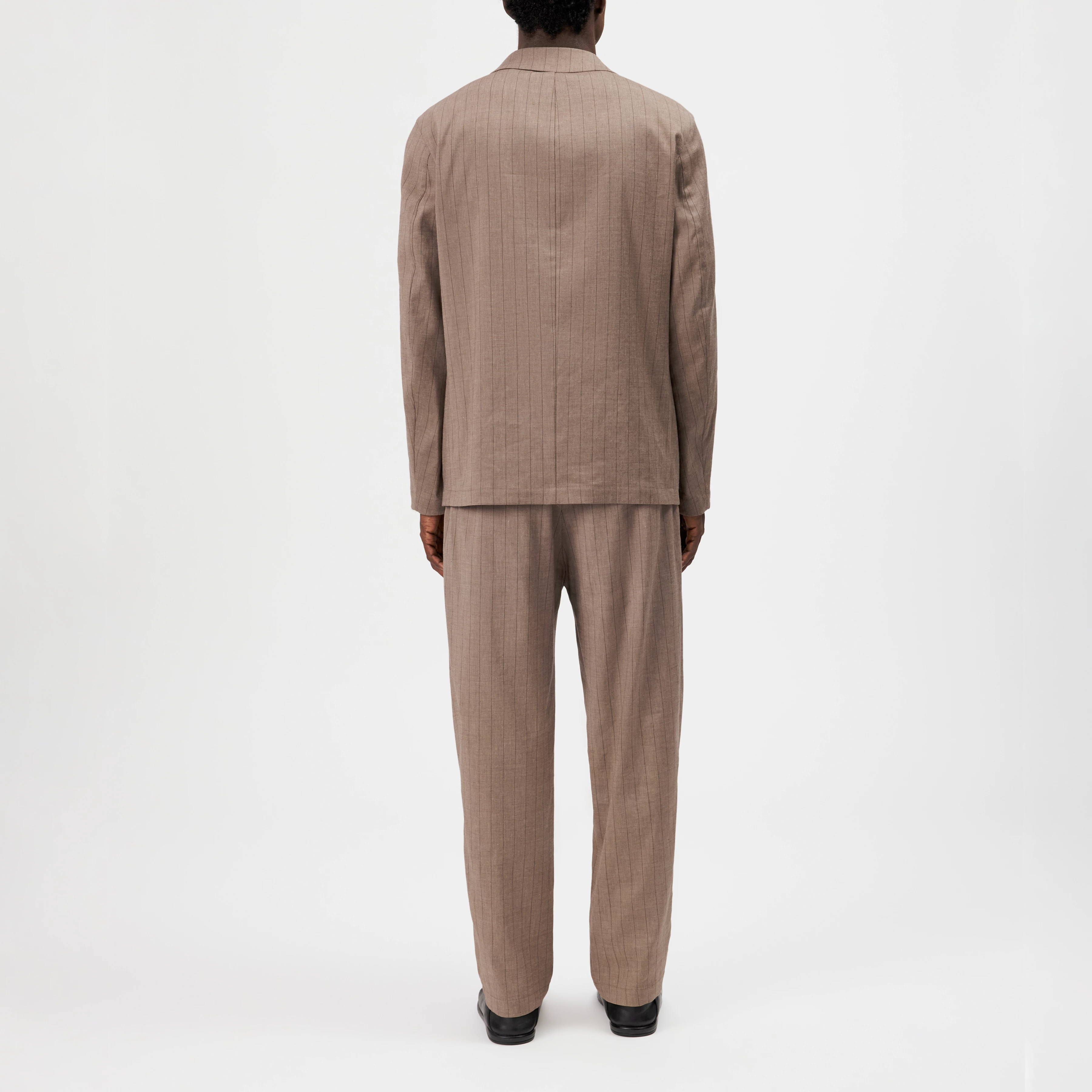 MALIGO - Veste croisée en mélange de viscose - men - marron - Rückansicht